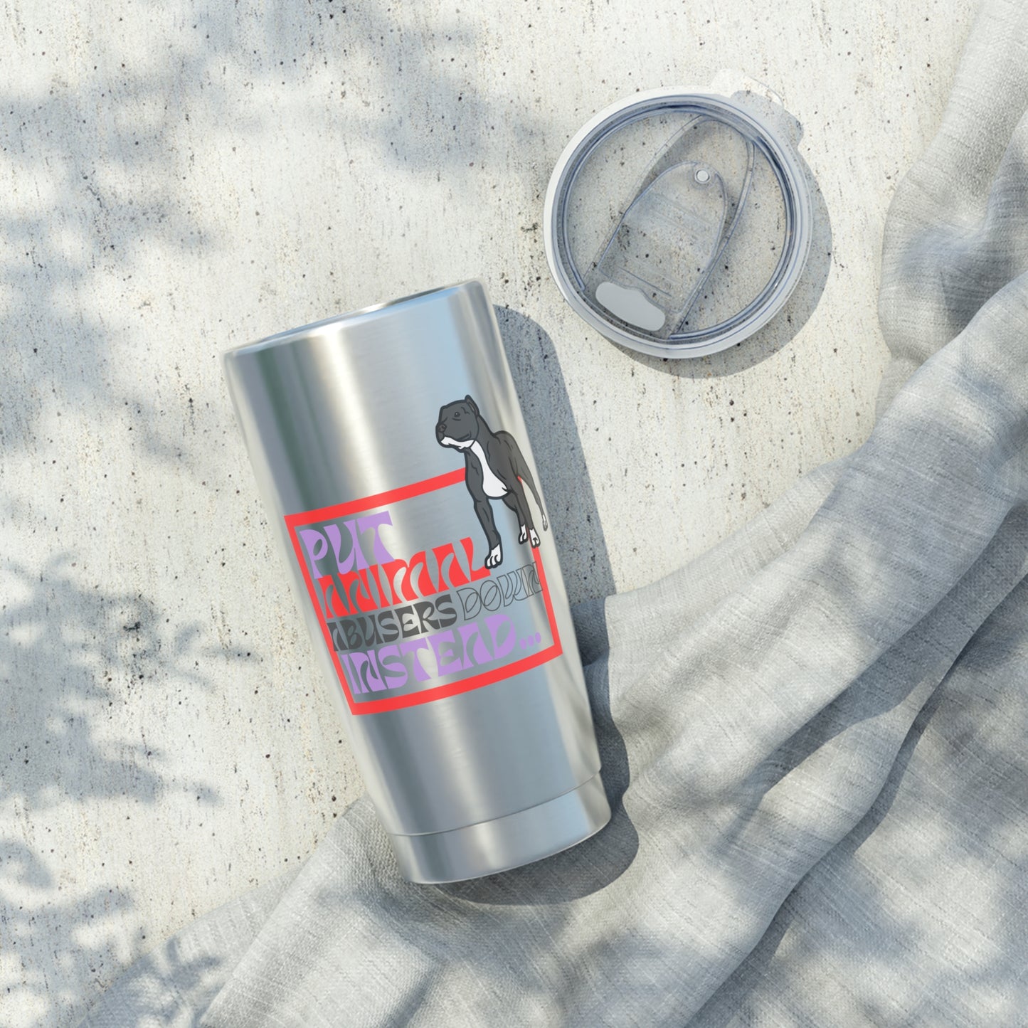 Put Animal Abusers Down Instead… Coffee Thermos Tumbler