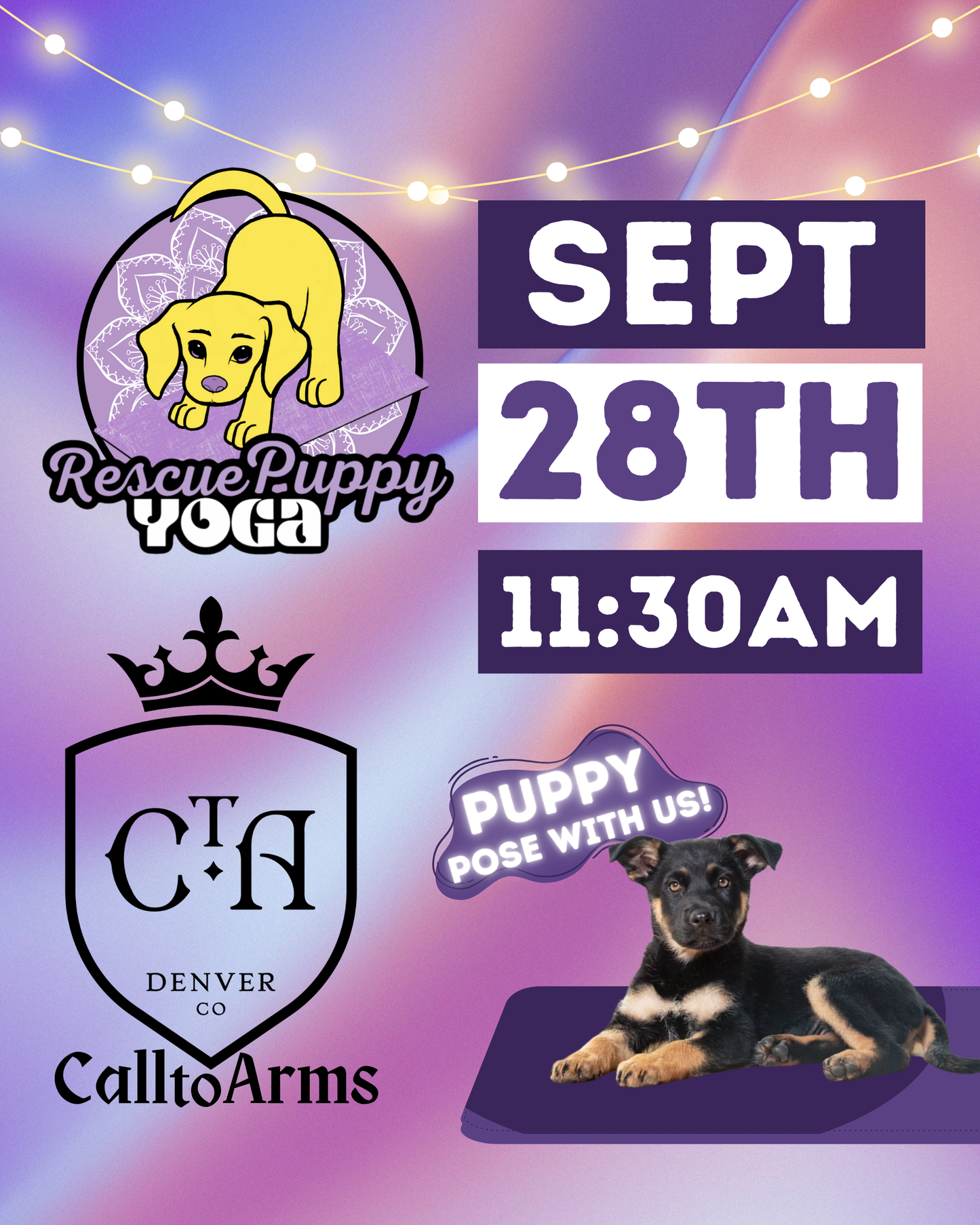Rescue Puppy Yoga - Call to Arms Brewing Co.