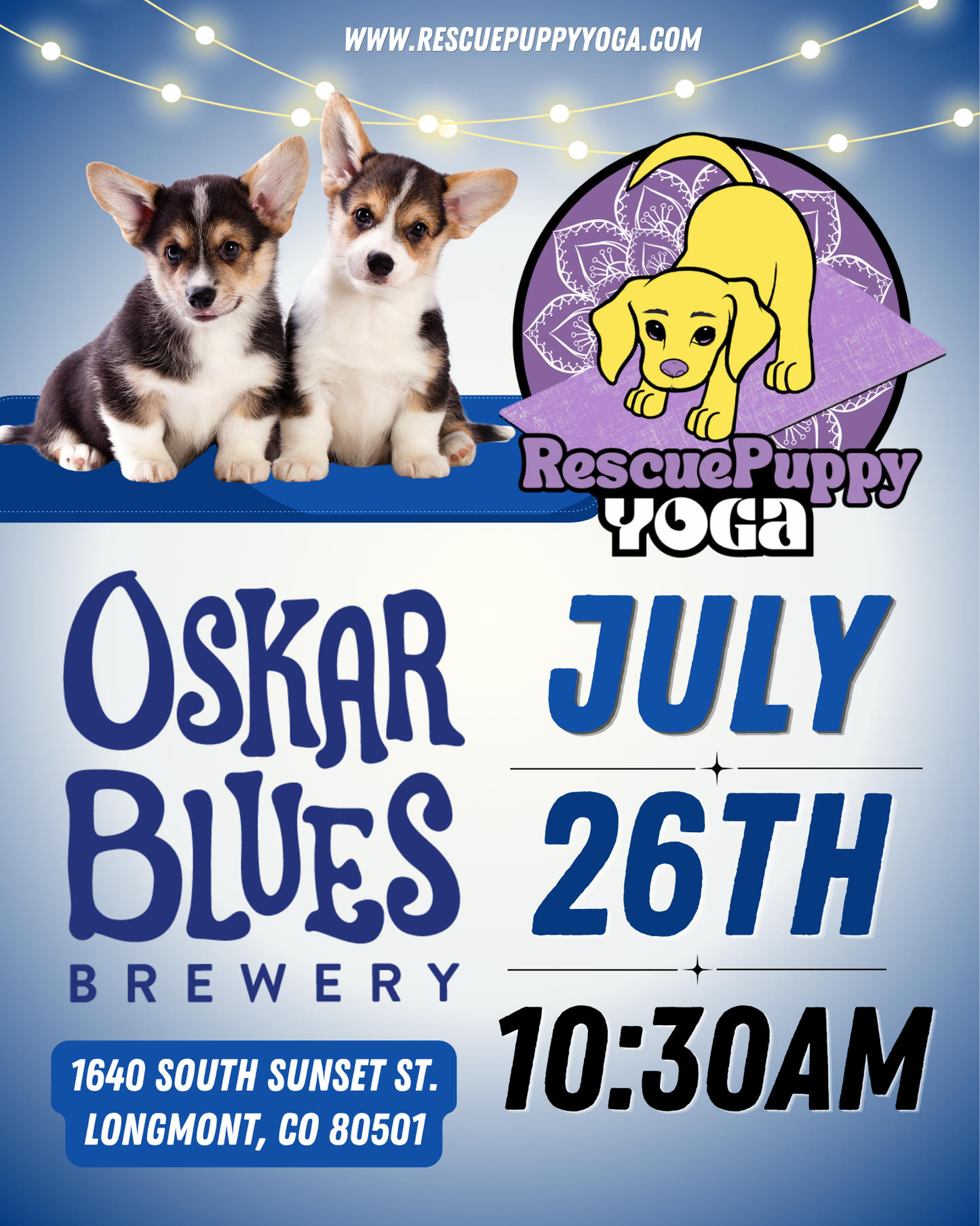 Rescue Puppy Yoga @ Oskar Blues Brewery