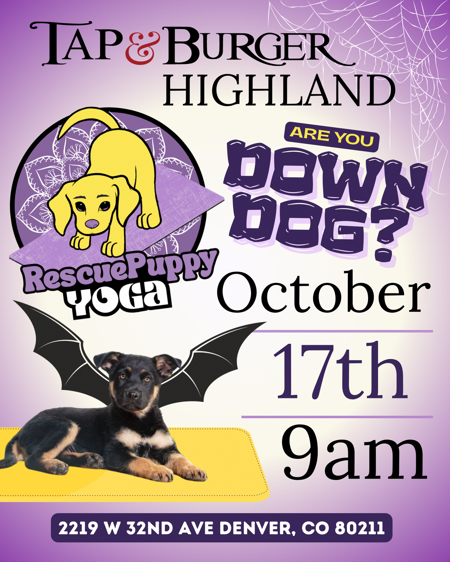 Rescue Puppy Yoga - Highland Tap & Burger