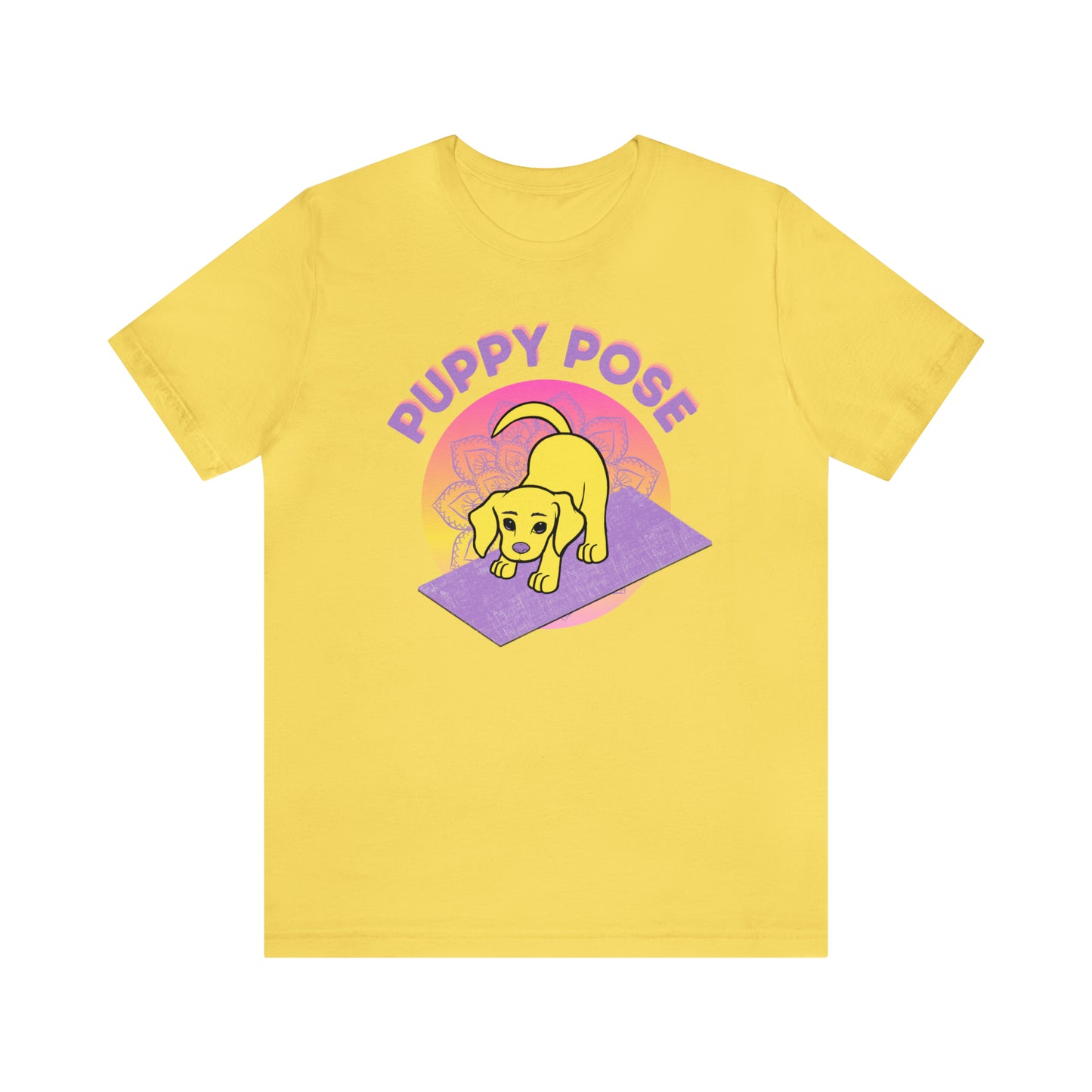 Puppy Pose with Yogi the Rescue Puppy Yoga Mascot Unisex Classic Tee