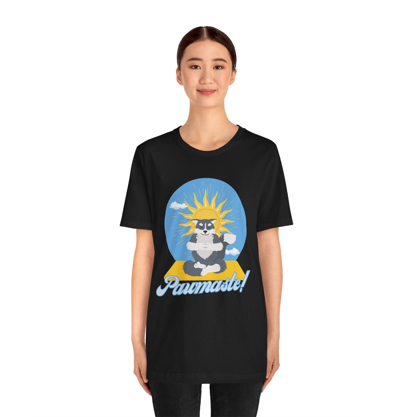 Pawmaste Happy Husky Puppy Yoga Shirt Unisex Classic Tee