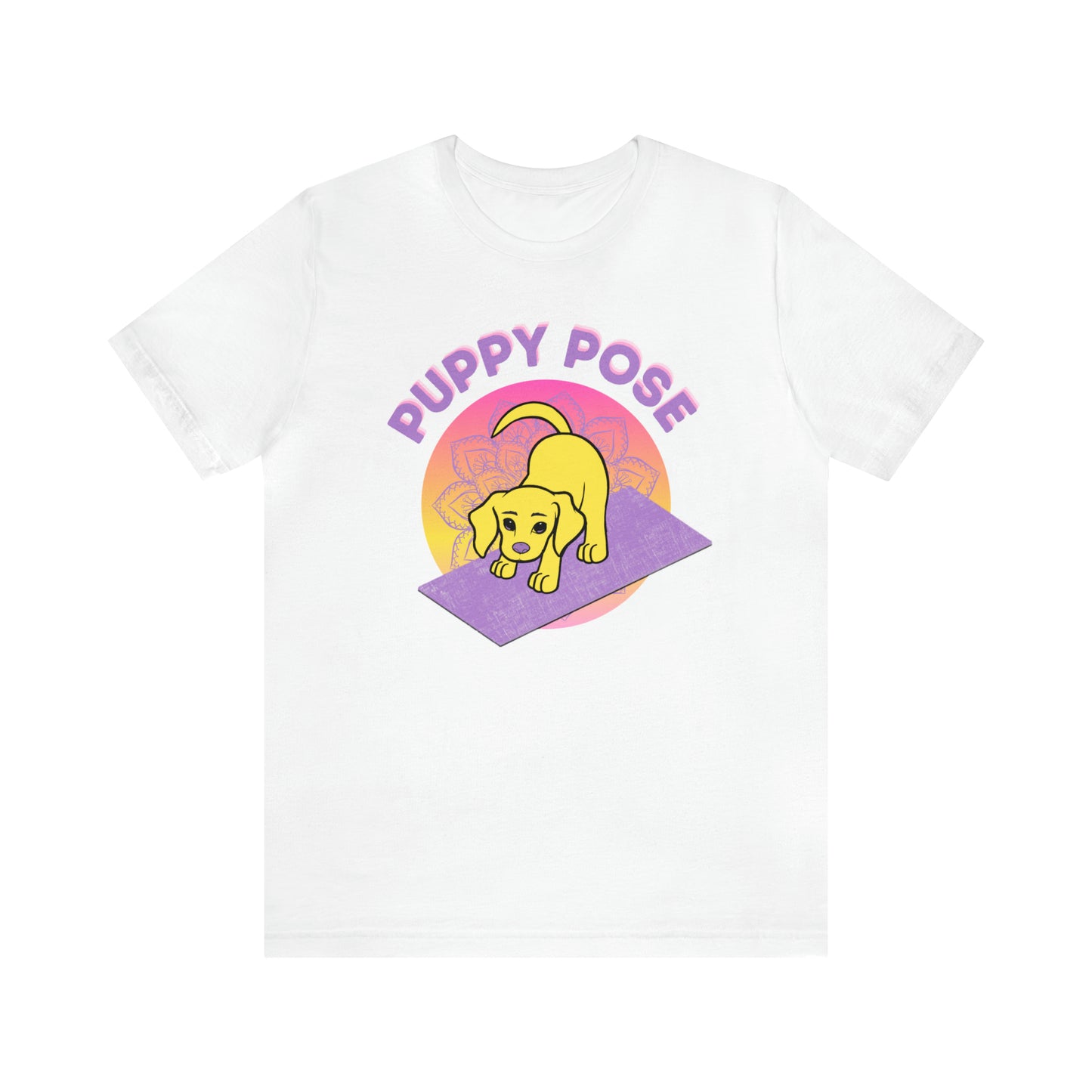 Puppy Pose with Yogi the Rescue Puppy Yoga Mascot Unisex Classic Tee