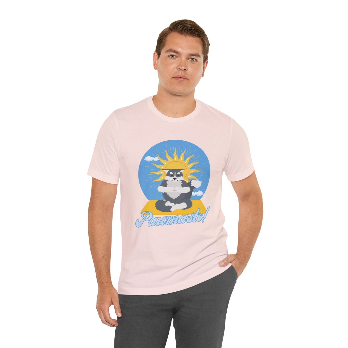 Pawmaste Happy Husky Puppy Yoga Shirt Unisex Classic Tee