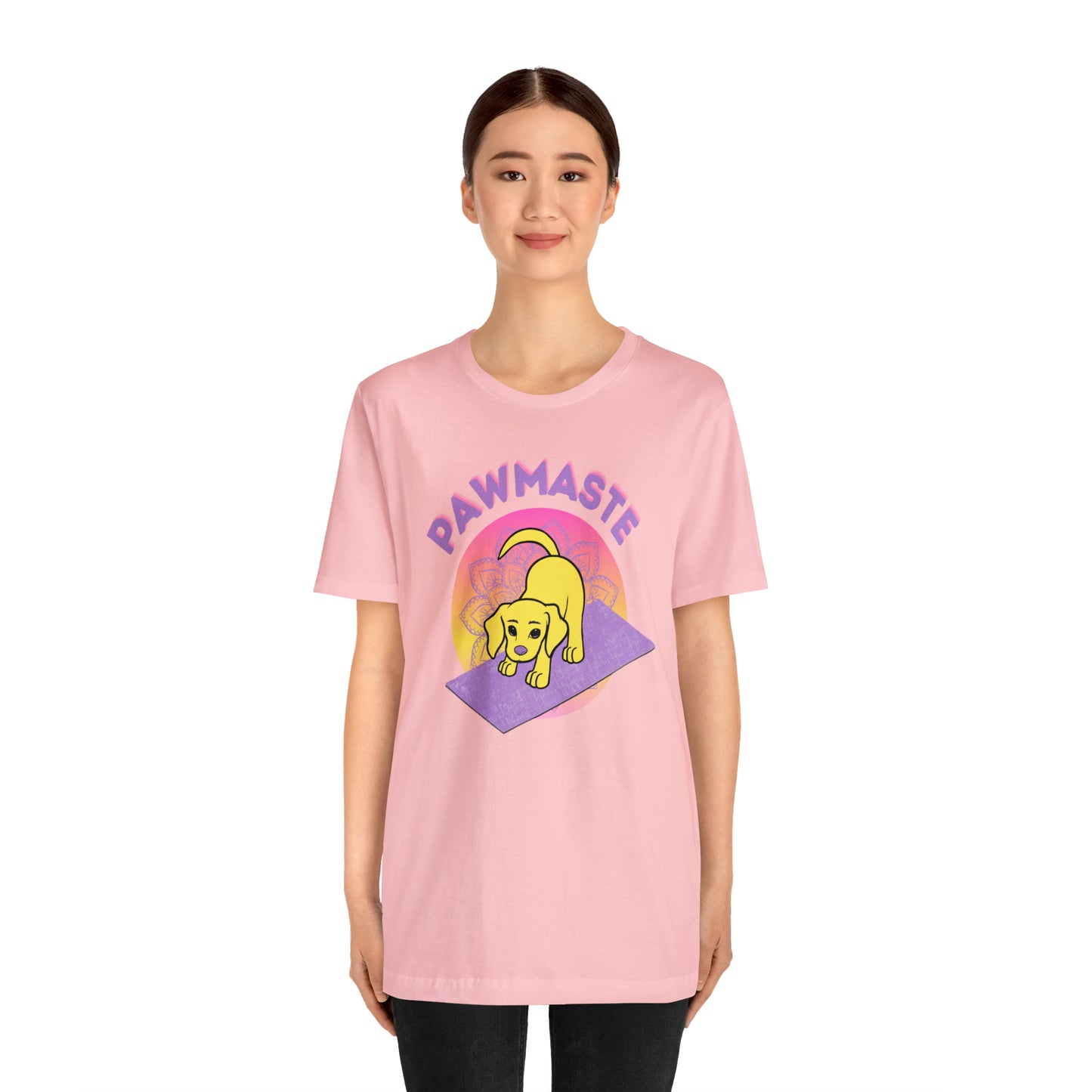 Pawmaste with Yogi the Rescue Puppy Yoga Mascot Mountain Seen Unisex Classic Tee