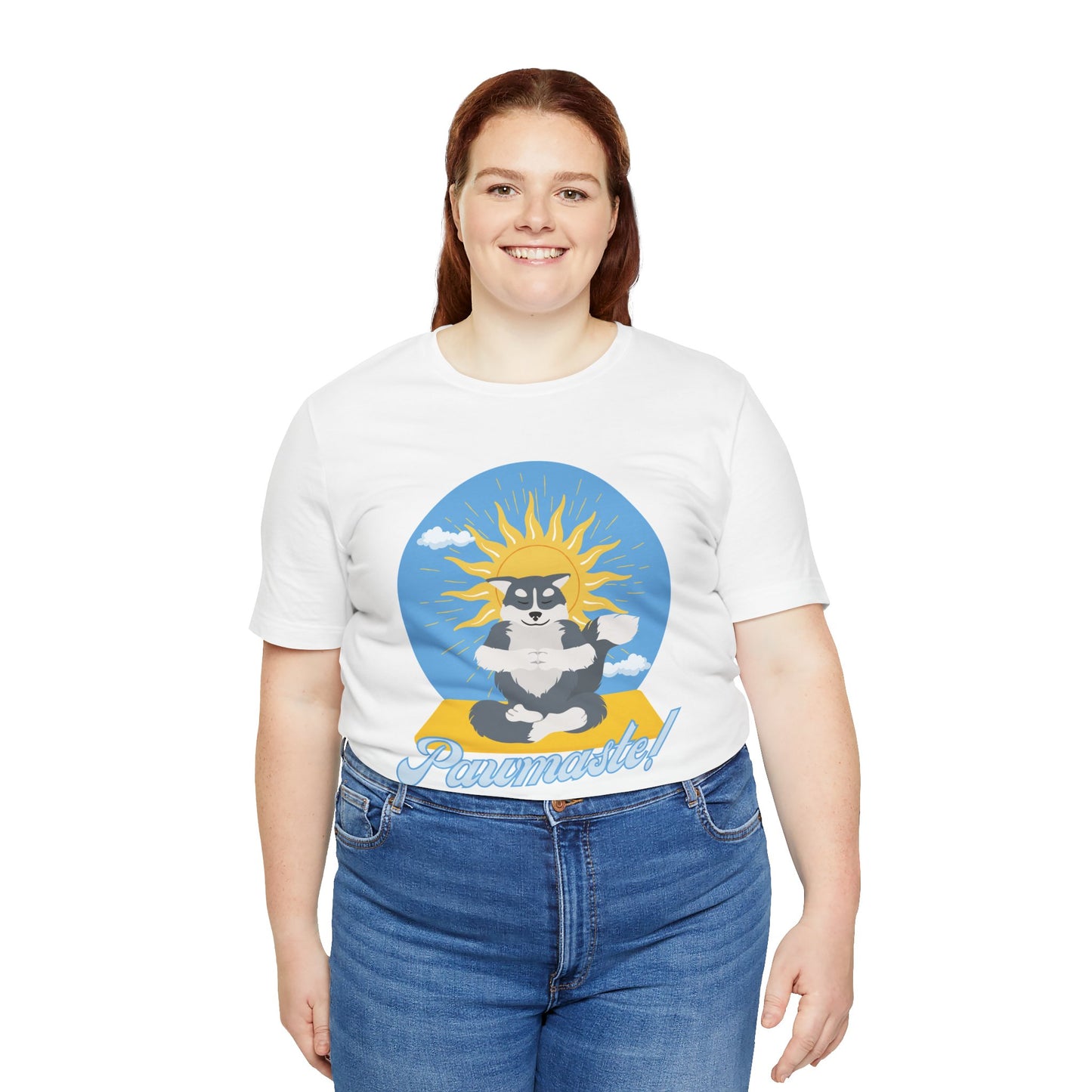 Pawmaste Happy Husky Puppy Yoga Shirt Unisex Classic Tee