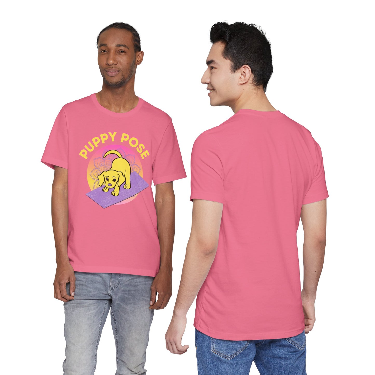 Pawmaste Happy Husky Puppy Yoga Shirt Unisex Classic Tee