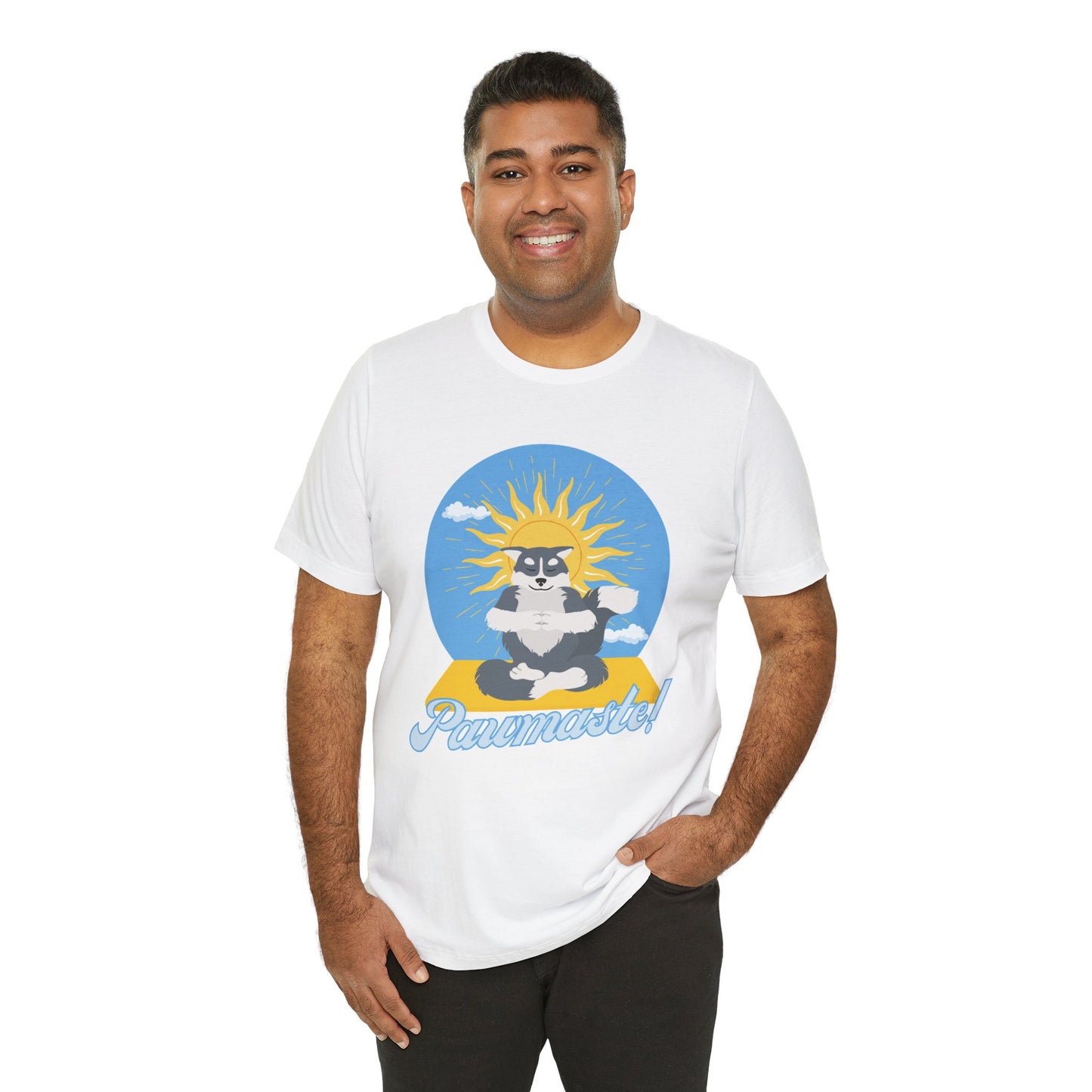 Pawmaste Happy Husky Puppy Yoga Shirt Unisex Classic Tee