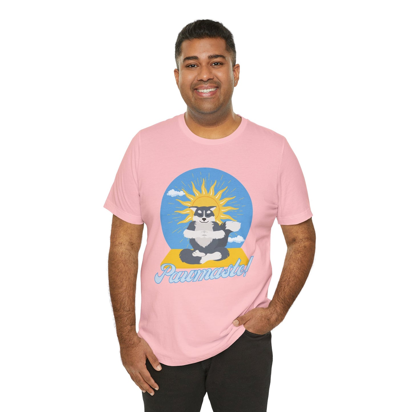 Pawmaste Happy Husky Puppy Yoga Shirt Unisex Classic Tee