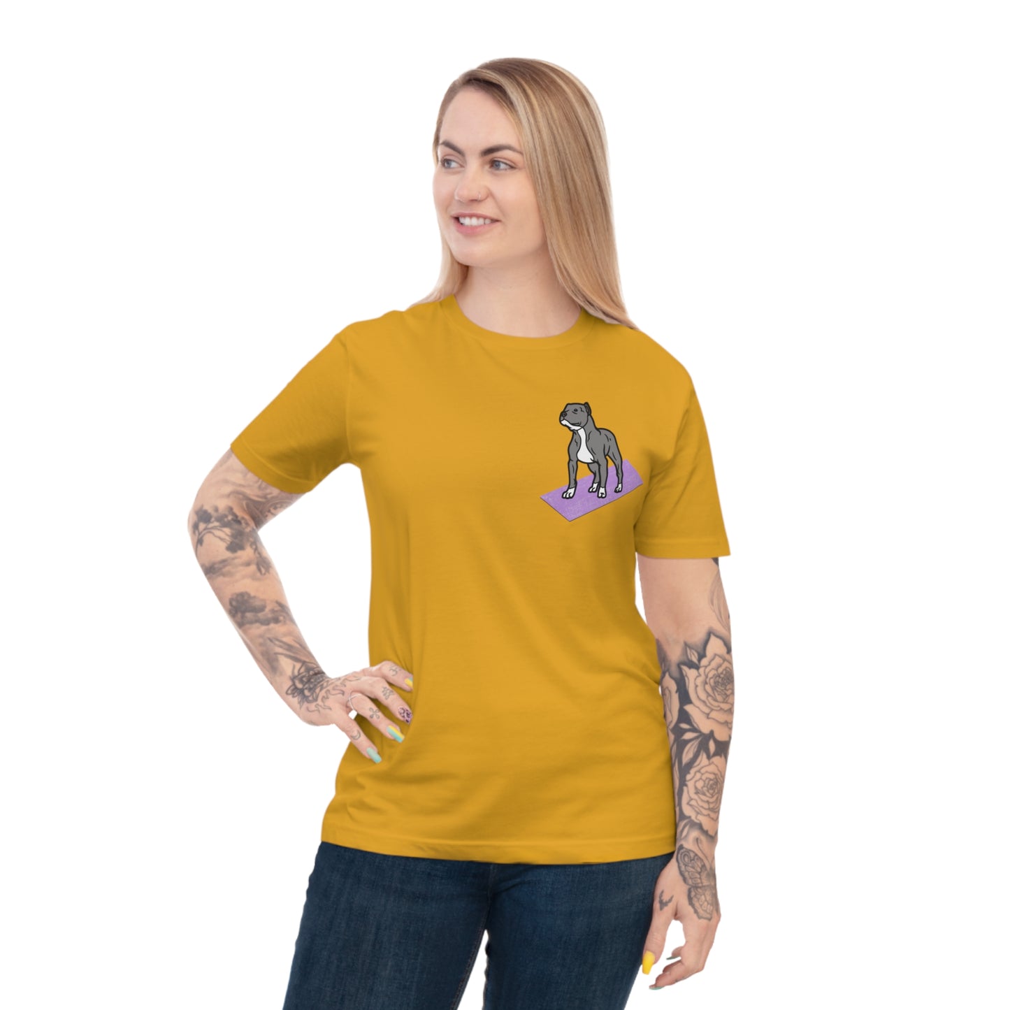 Rescue Puppy Yoga Mat Pit Bull Graphic Tshirt