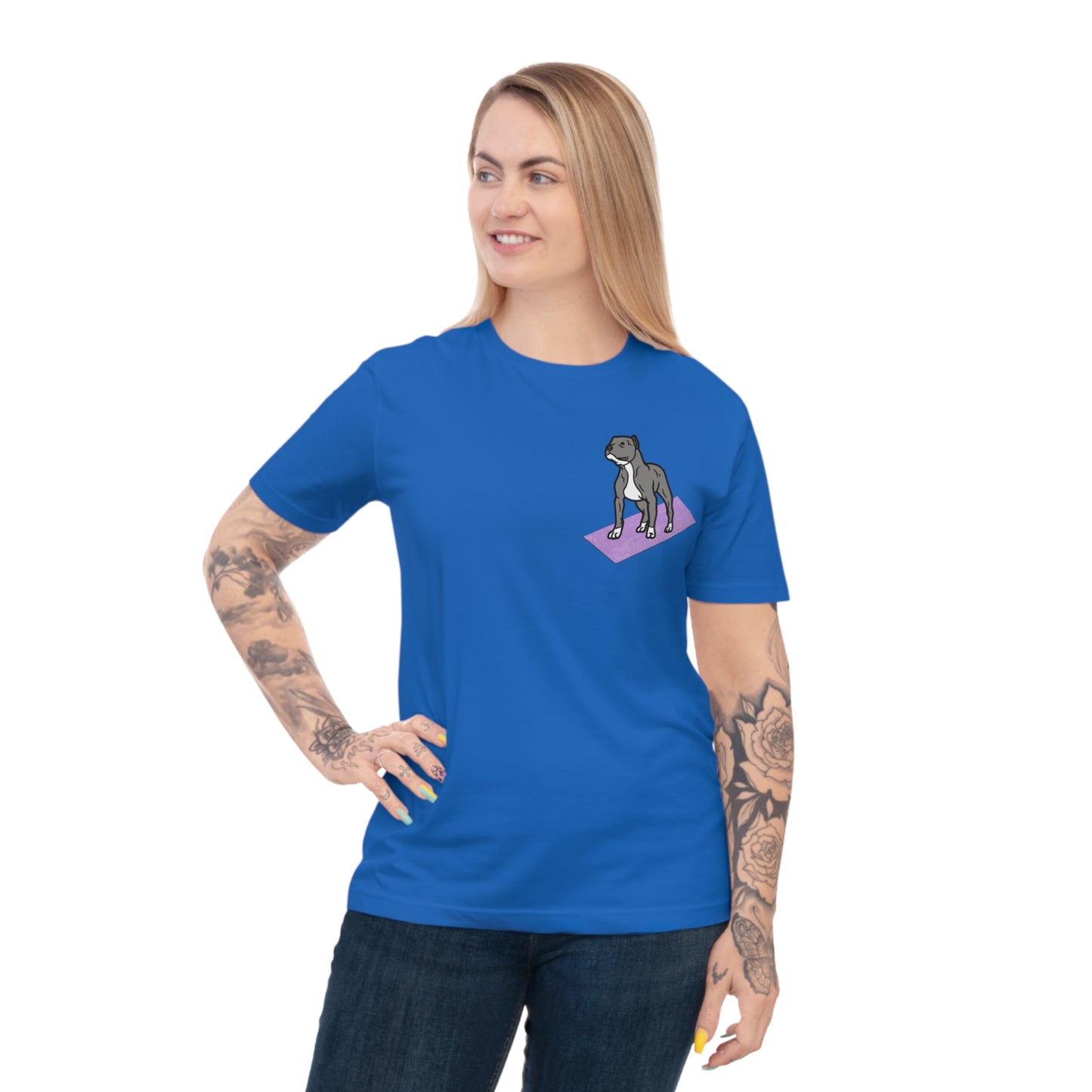 Rescue Puppy Yoga Mat Pit Bull Graphic Tshirt