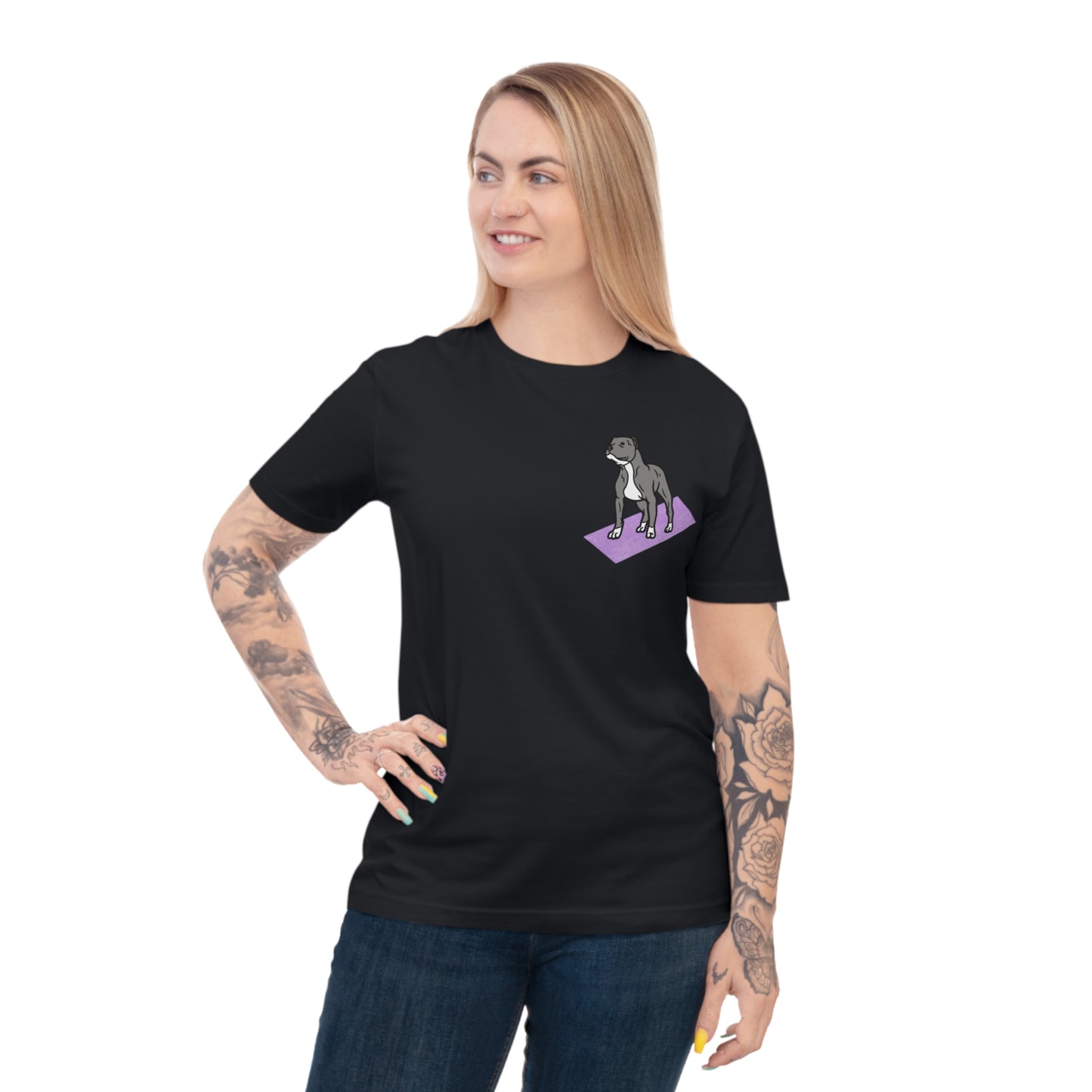 Rescue Puppy Yoga Mat Pit Bull Graphic Tshirt