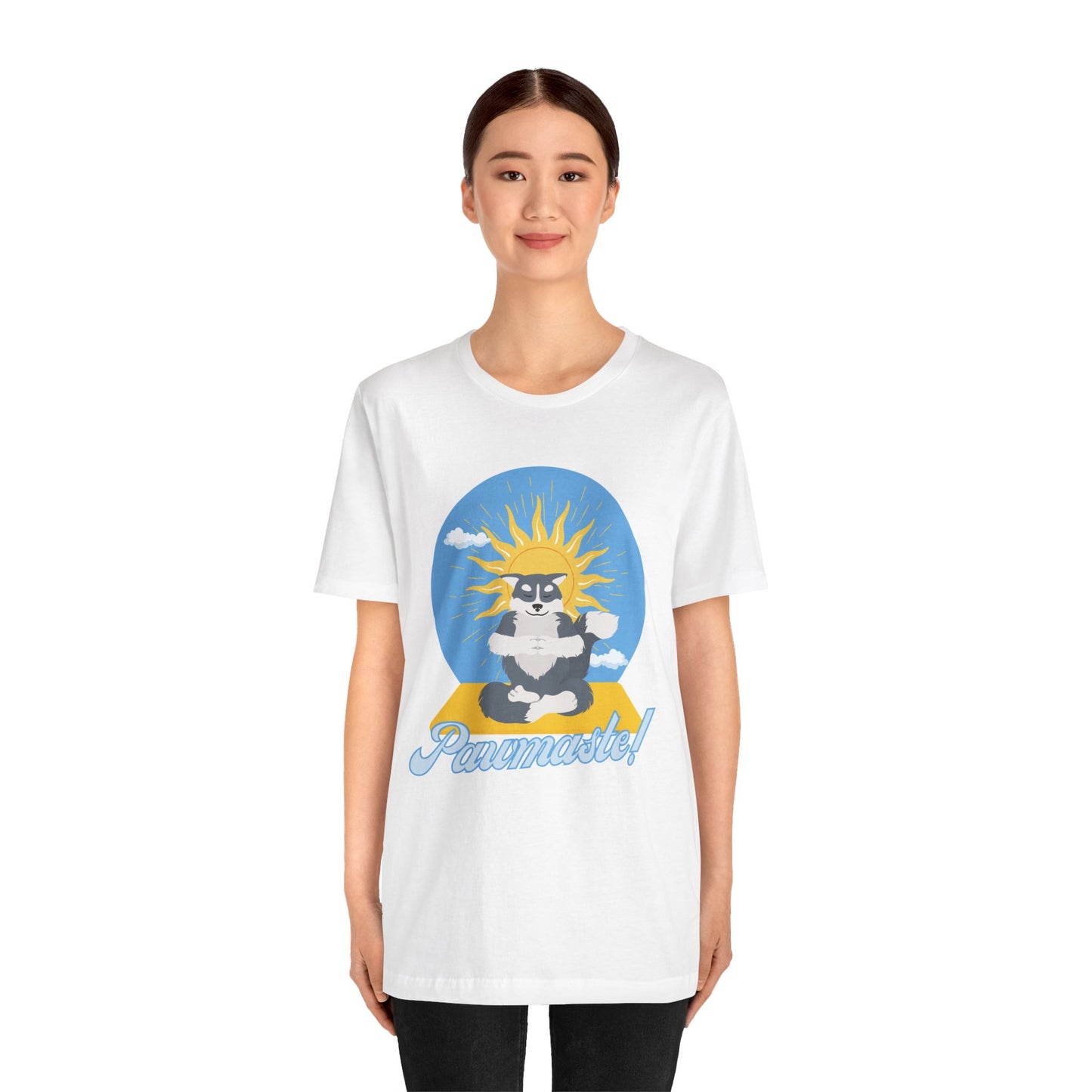 Pawmaste Happy Husky Puppy Yoga Shirt Unisex Classic Tee