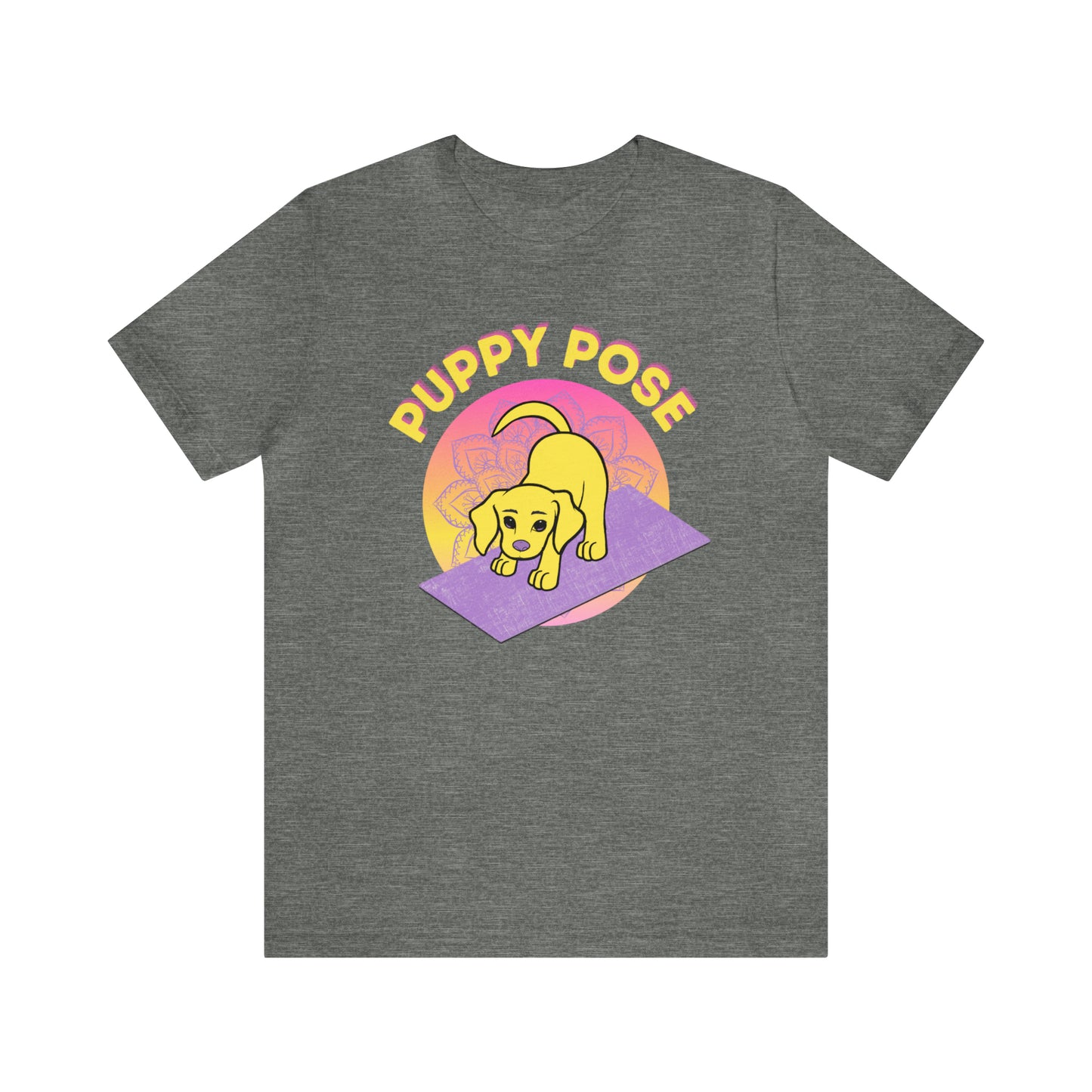 Puppy Pose with Yogi the Rescue Puppy Yoga Mascot Unisex Classic Tee