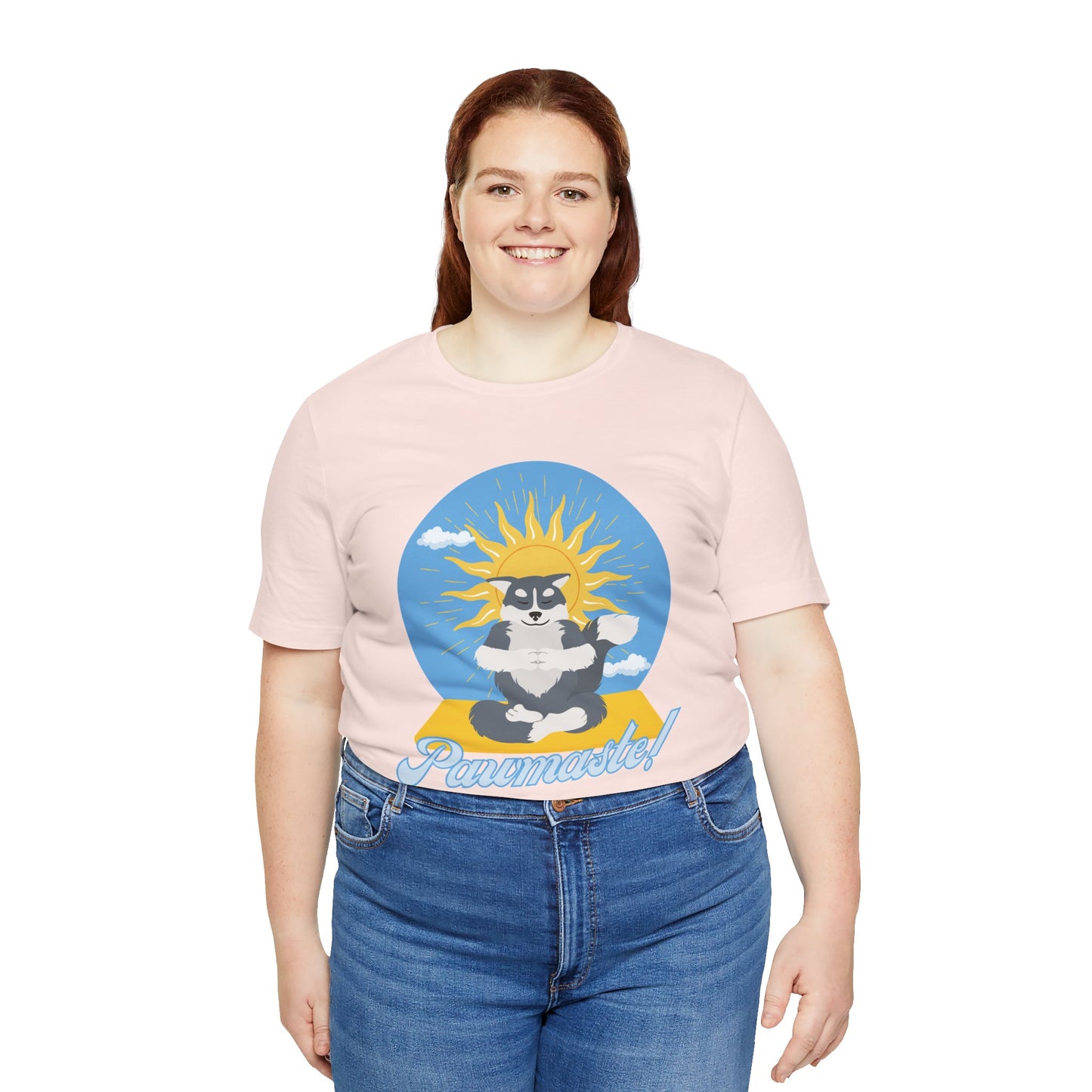 Pawmaste Happy Husky Puppy Yoga Shirt Unisex Classic Tee