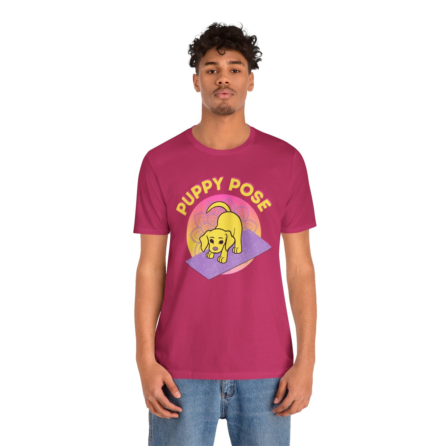 Pawmaste Happy Husky Puppy Yoga Shirt Unisex Classic Tee