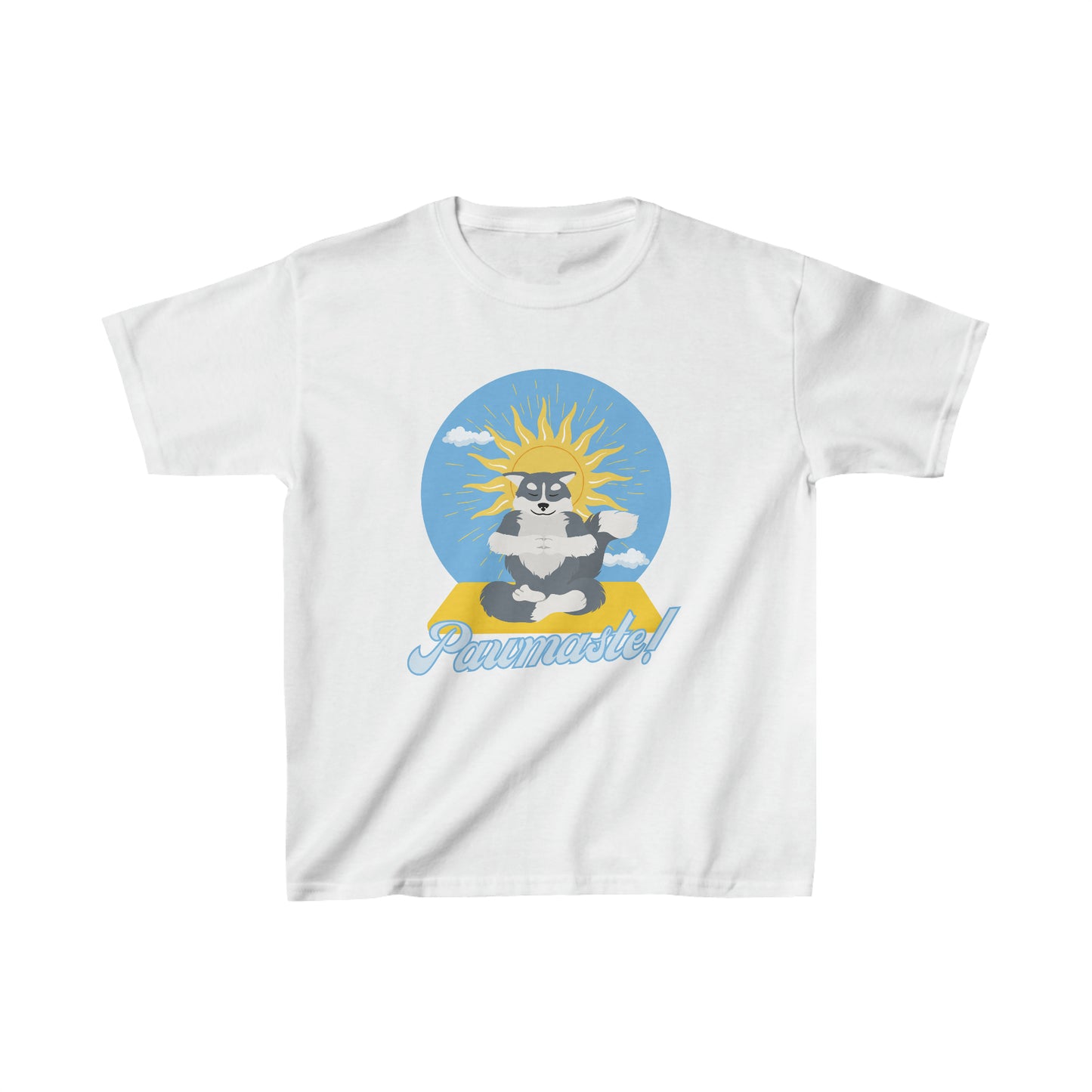 KIDS Pawmaste Happy Husky Puppy Yoga Shirt Unisex Classic Tee