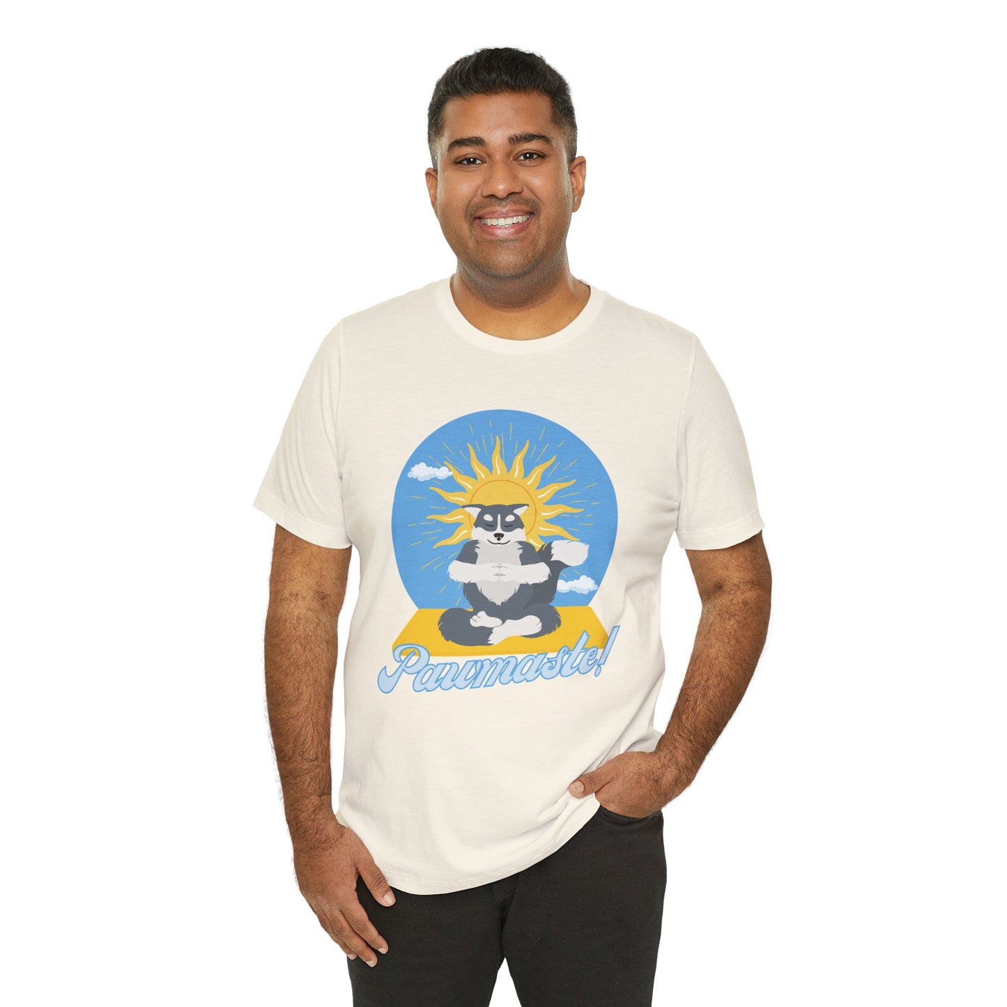 Pawmaste Happy Husky Puppy Yoga Shirt Unisex Classic Tee
