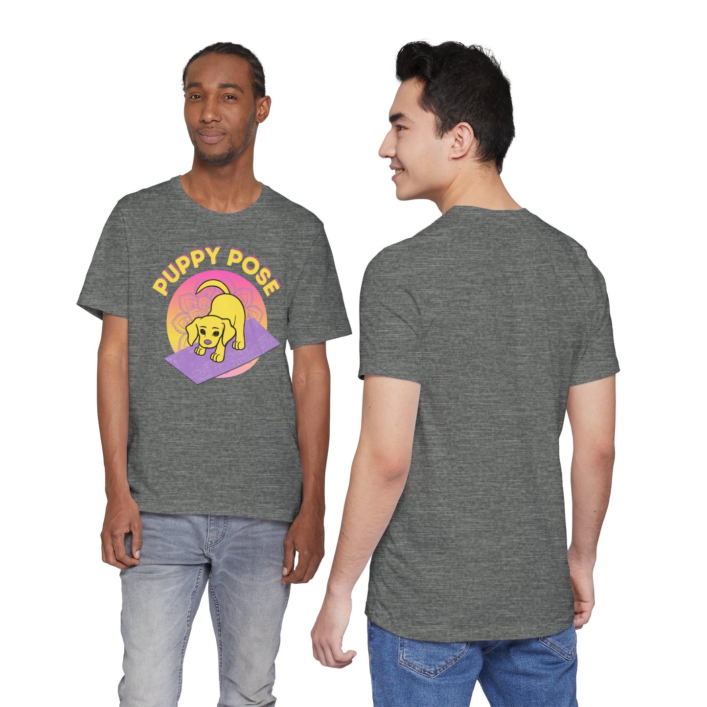 Pawmaste Happy Husky Puppy Yoga Shirt Unisex Classic Tee