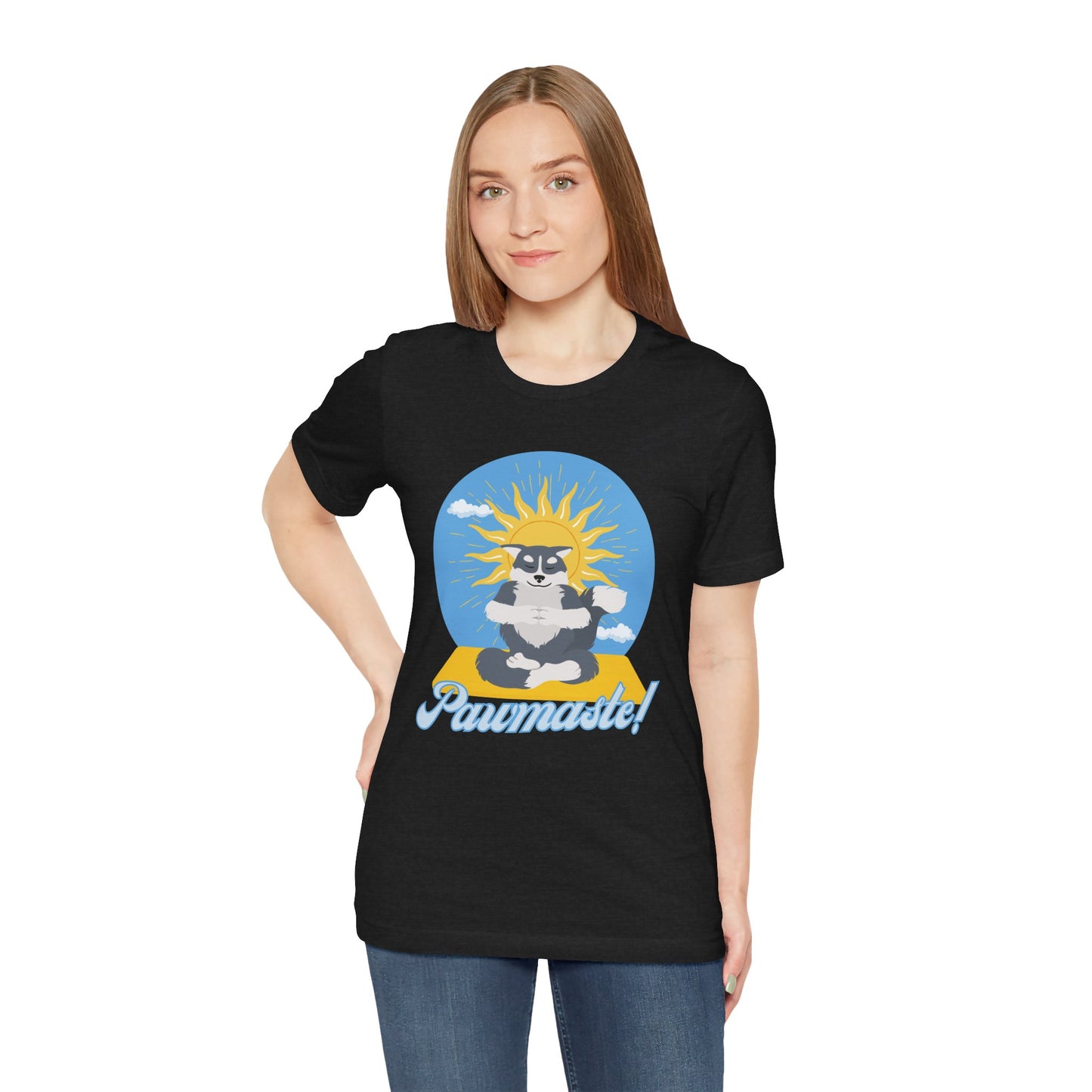 Pawmaste Happy Husky Puppy Yoga Shirt Unisex Classic Tee
