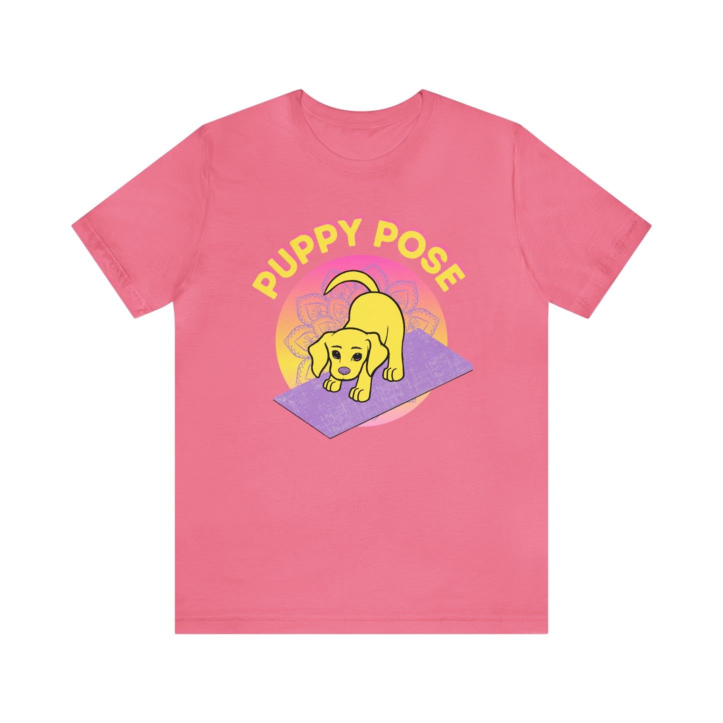 Puppy Pose with Yogi the Rescue Puppy Yoga Mascot Unisex Classic Tee