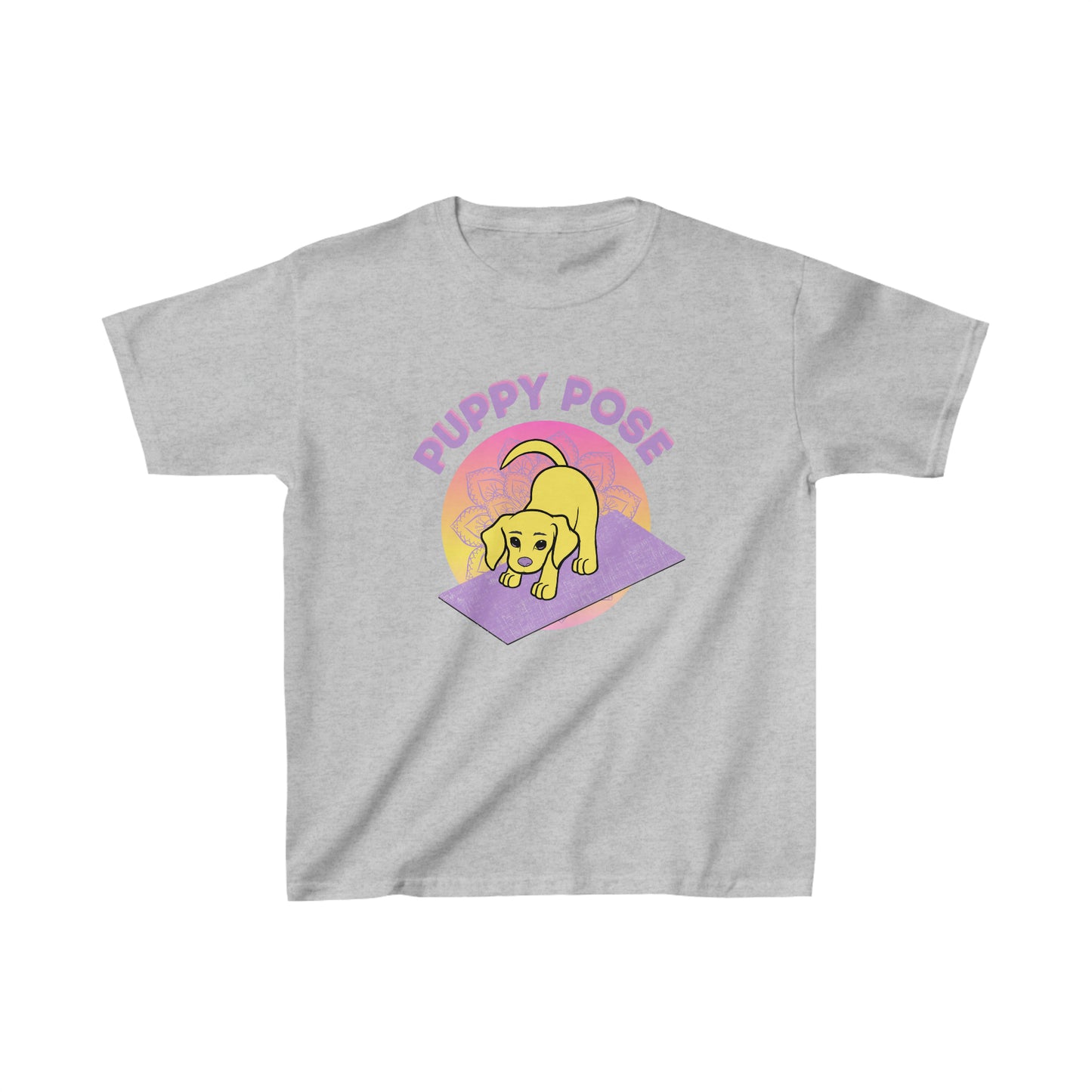 KIDS Puppy Pose with Yogi the Rescue Puppy Yoga Mascot Unisex Classic Tee