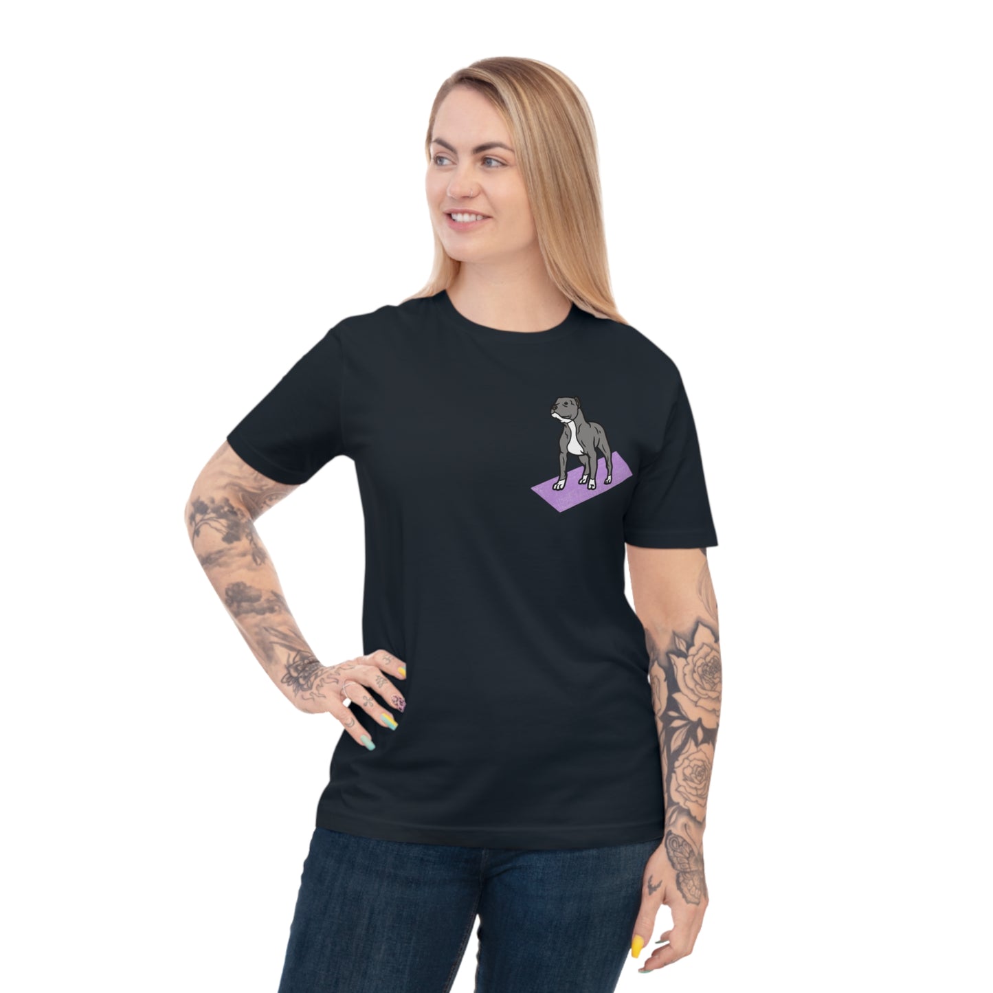 Rescue Puppy Yoga Mat Pit Bull Graphic Tshirt