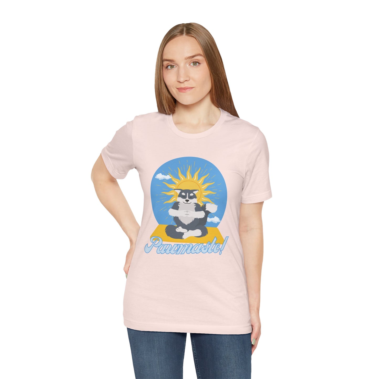Pawmaste Happy Husky Puppy Yoga Shirt Unisex Classic Tee