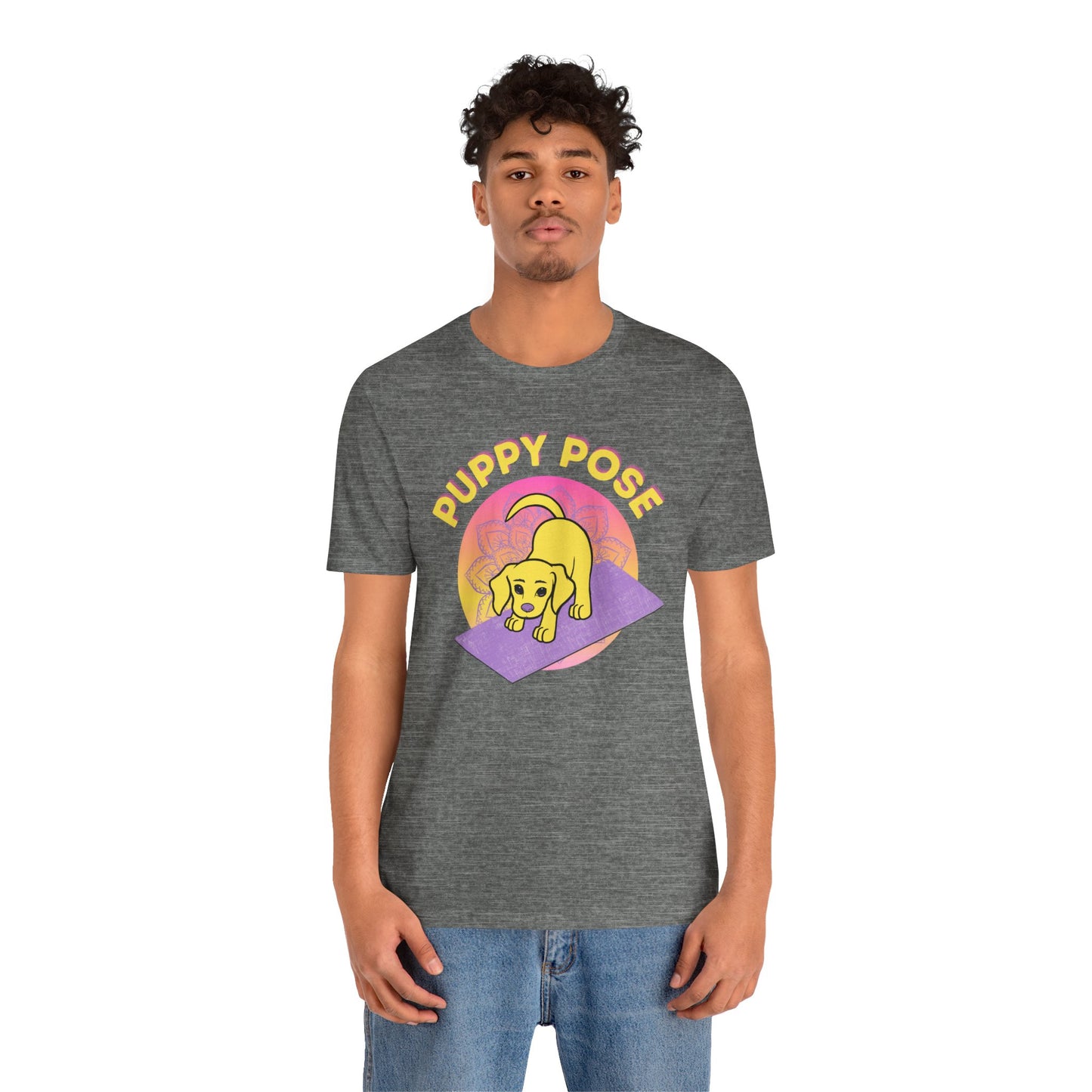 Pawmaste Happy Husky Puppy Yoga Shirt Unisex Classic Tee