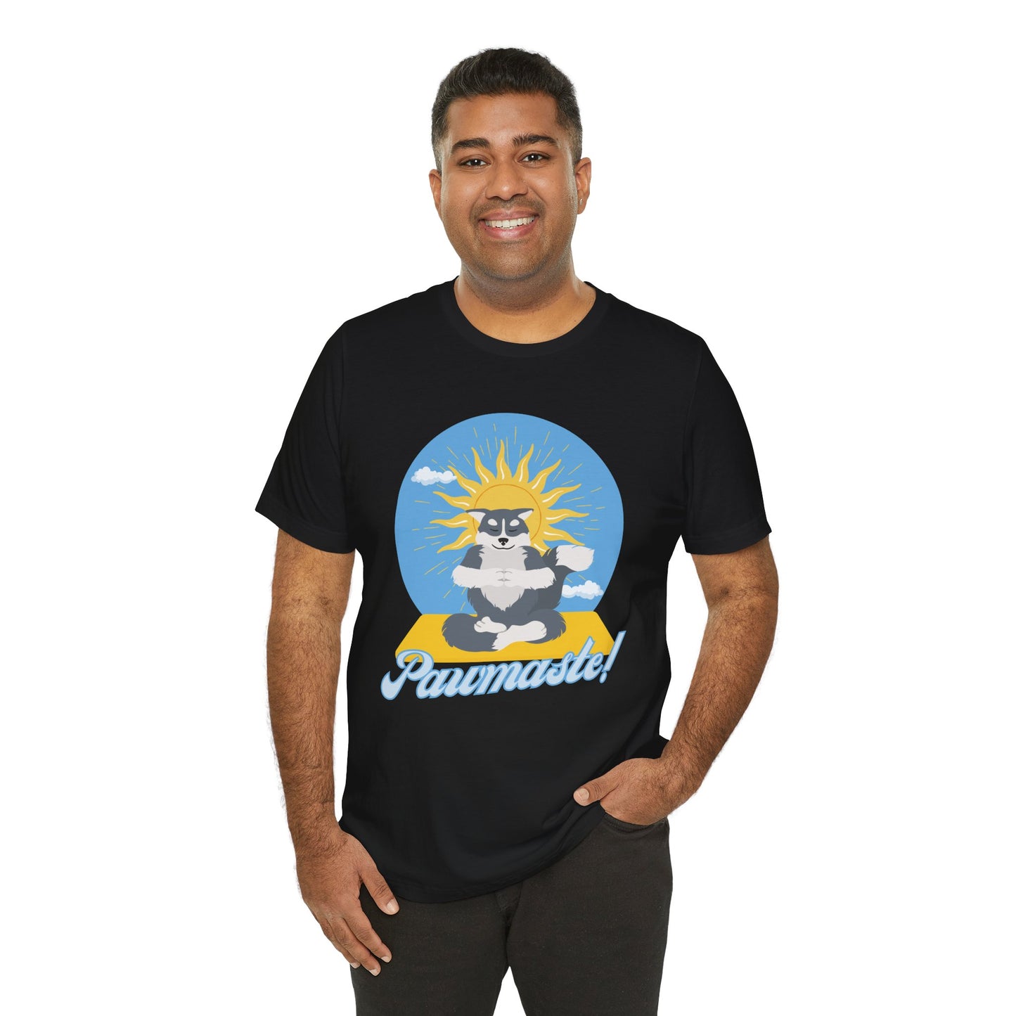 Pawmaste Happy Husky Puppy Yoga Shirt Unisex Classic Tee