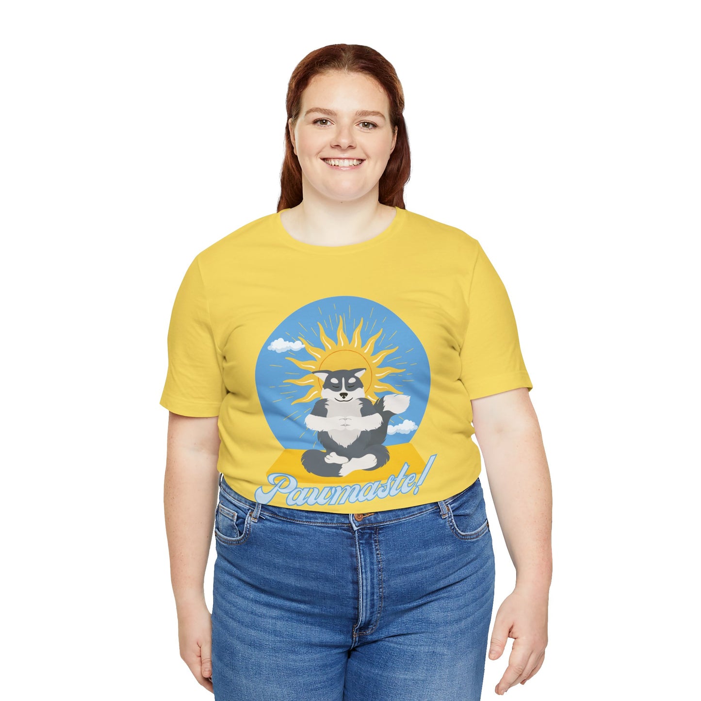 Pawmaste Happy Husky Puppy Yoga Shirt Unisex Classic Tee