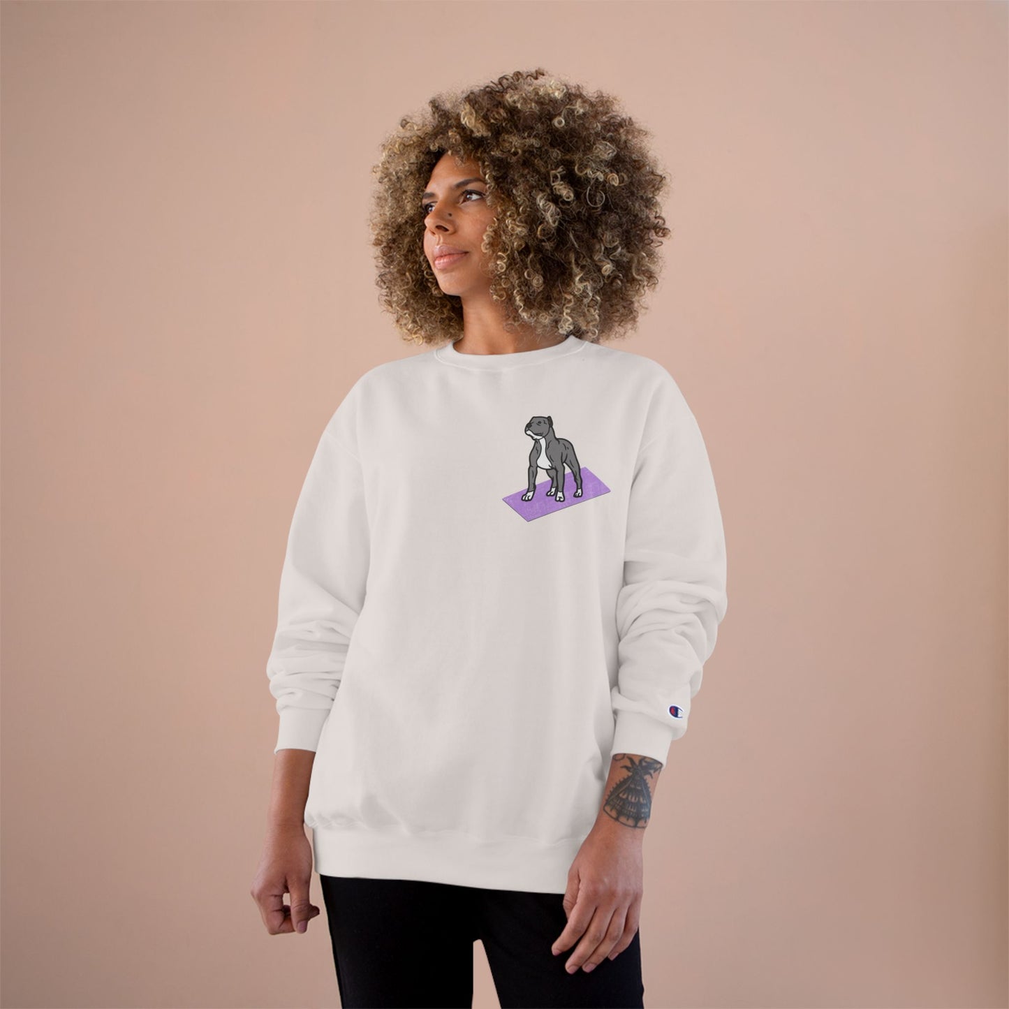 Rescue Puppy Yoga Mat Pit Bull Graphic Crewneck