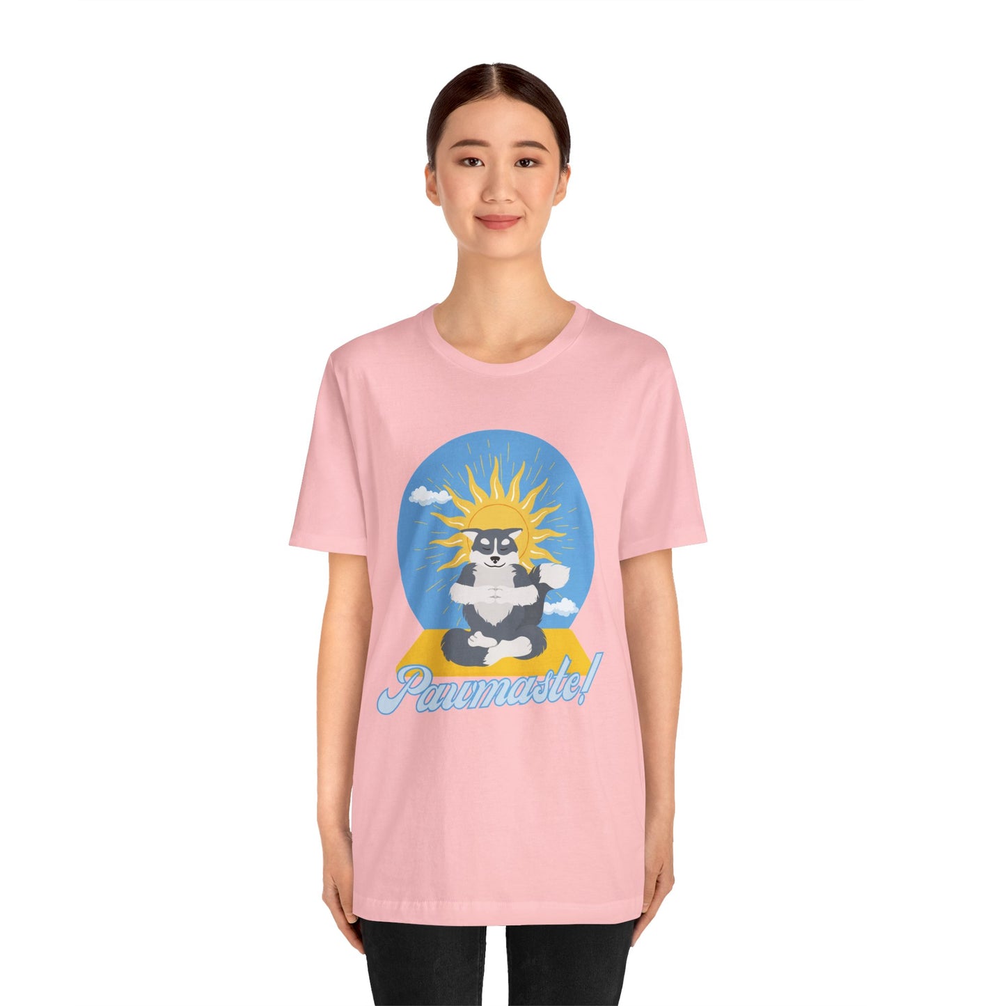 Pawmaste Happy Husky Puppy Yoga Shirt Unisex Classic Tee