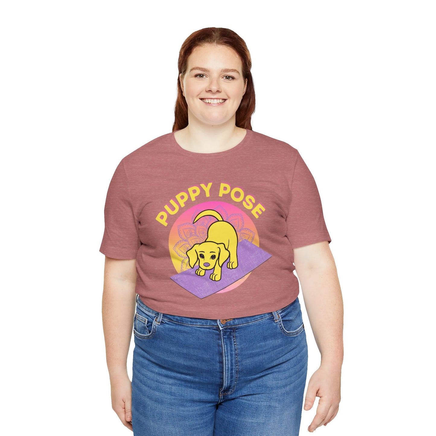 Pawmaste Happy Husky Puppy Yoga Shirt Unisex Classic Tee