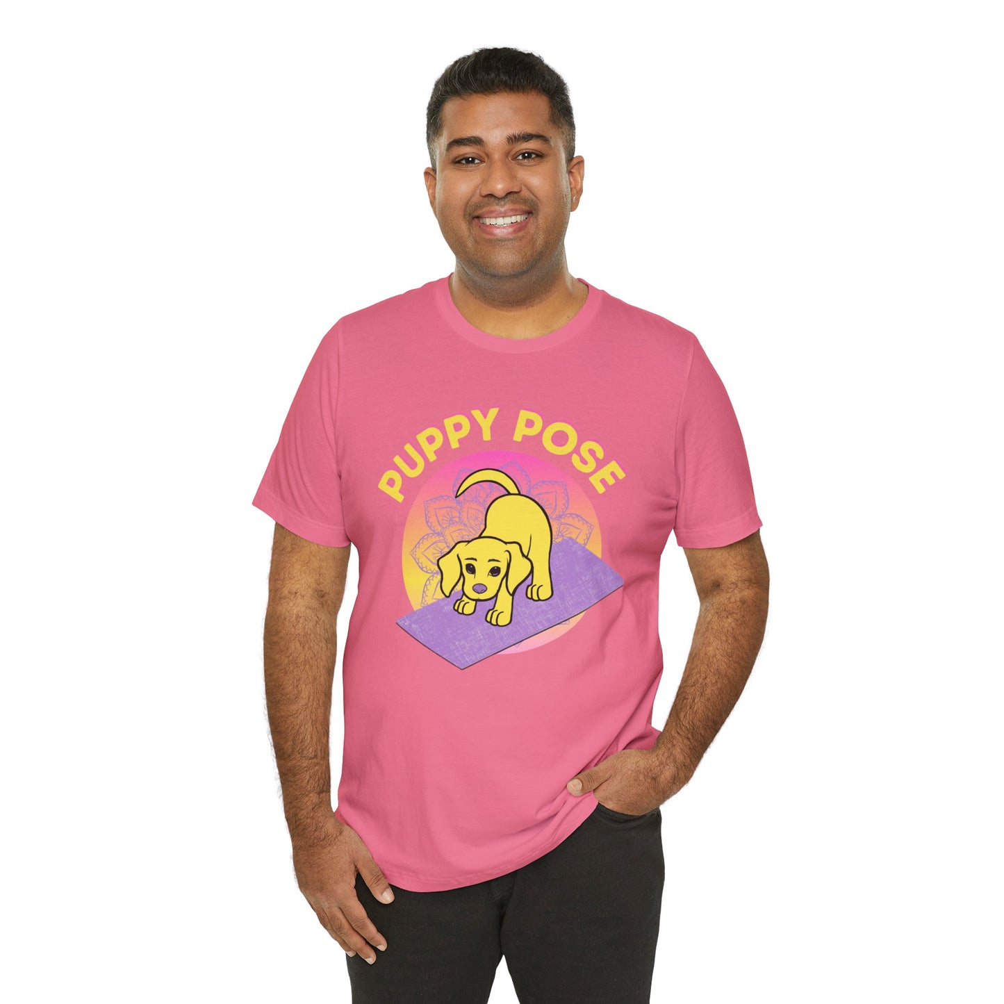 Pawmaste Happy Husky Puppy Yoga Shirt Unisex Classic Tee