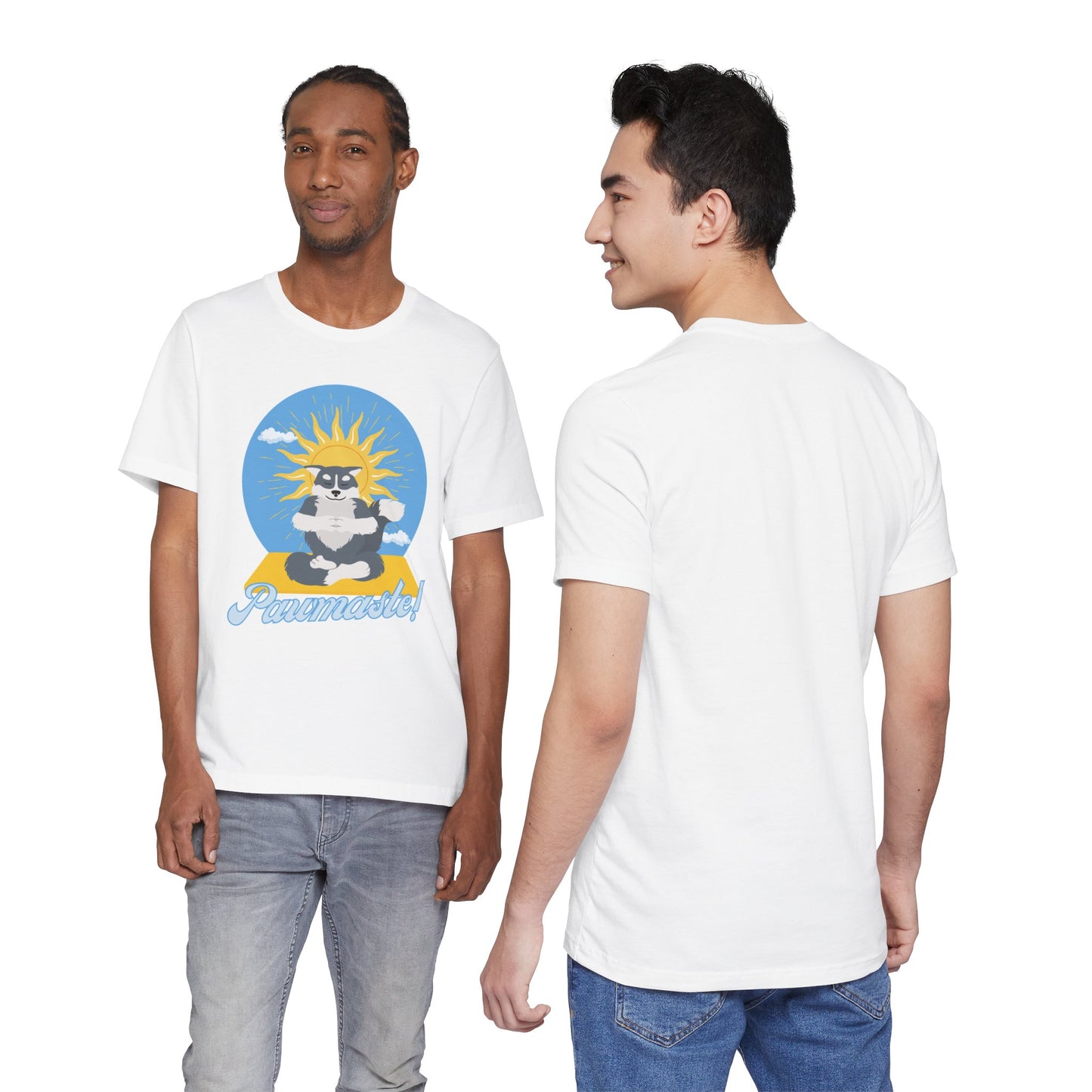 Pawmaste Happy Husky Puppy Yoga Shirt Unisex Classic Tee