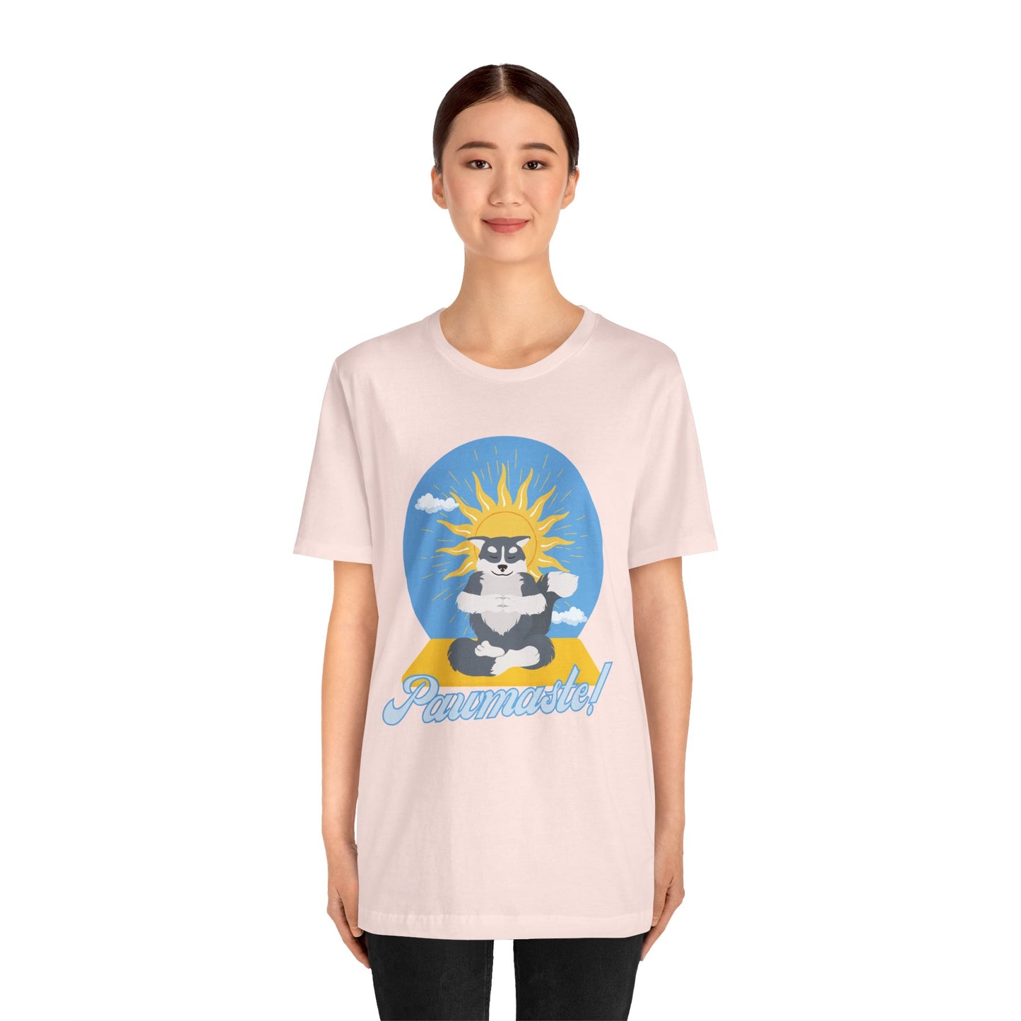 Pawmaste Happy Husky Puppy Yoga Shirt Unisex Classic Tee