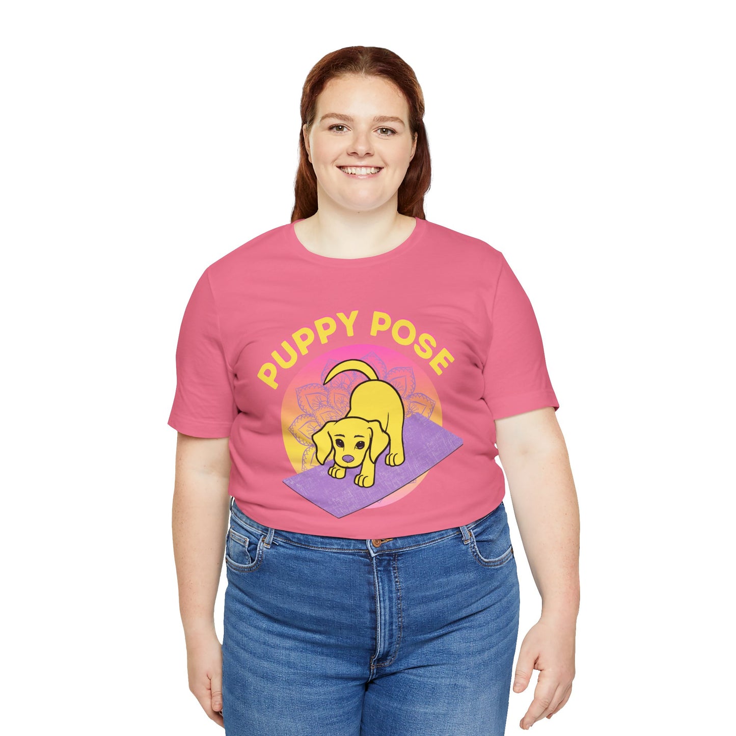 Pawmaste Happy Husky Puppy Yoga Shirt Unisex Classic Tee