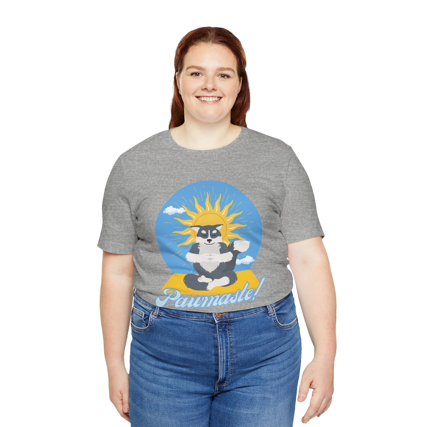 Pawmaste Happy Husky Puppy Yoga Shirt Unisex Classic Tee