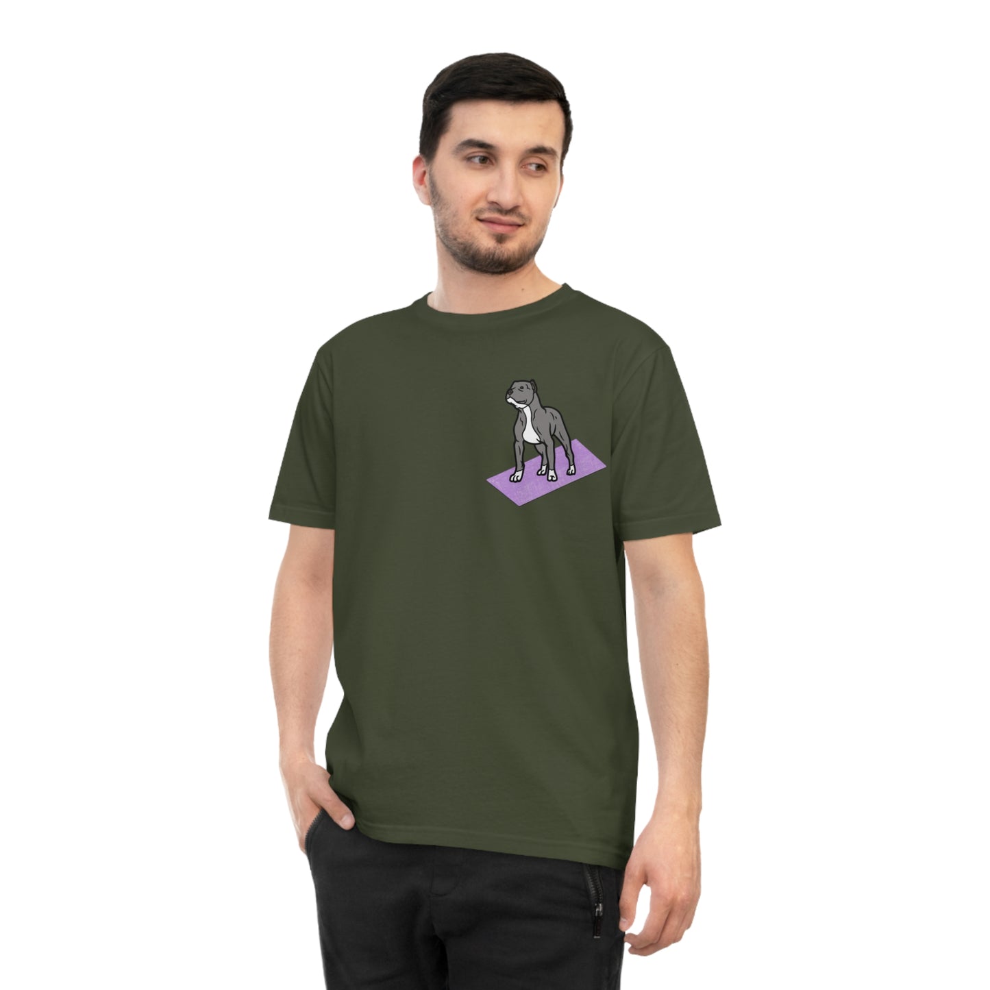 Rescue Puppy Yoga Mat Pit Bull Graphic Tshirt