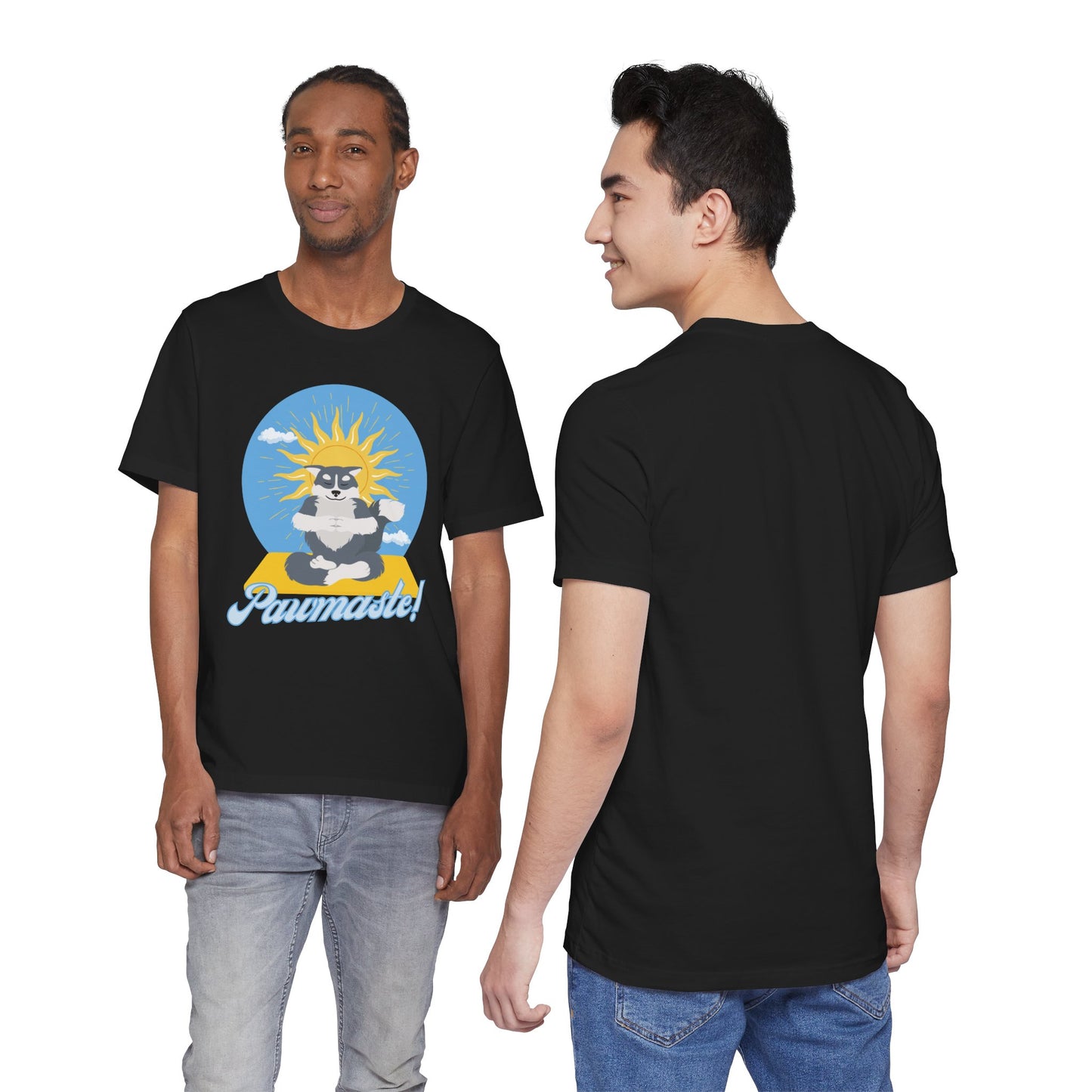 Pawmaste Happy Husky Puppy Yoga Shirt Unisex Classic Tee