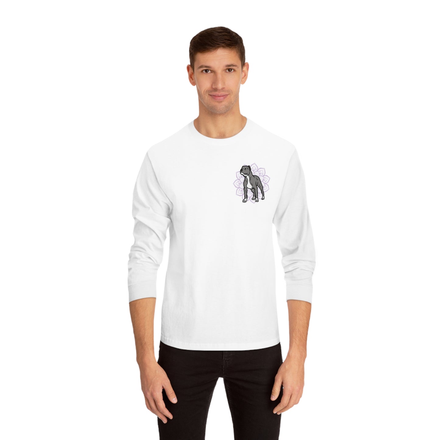 Put Animal Abusers Down Instead… Unisex Organic Long Sleeve Tee