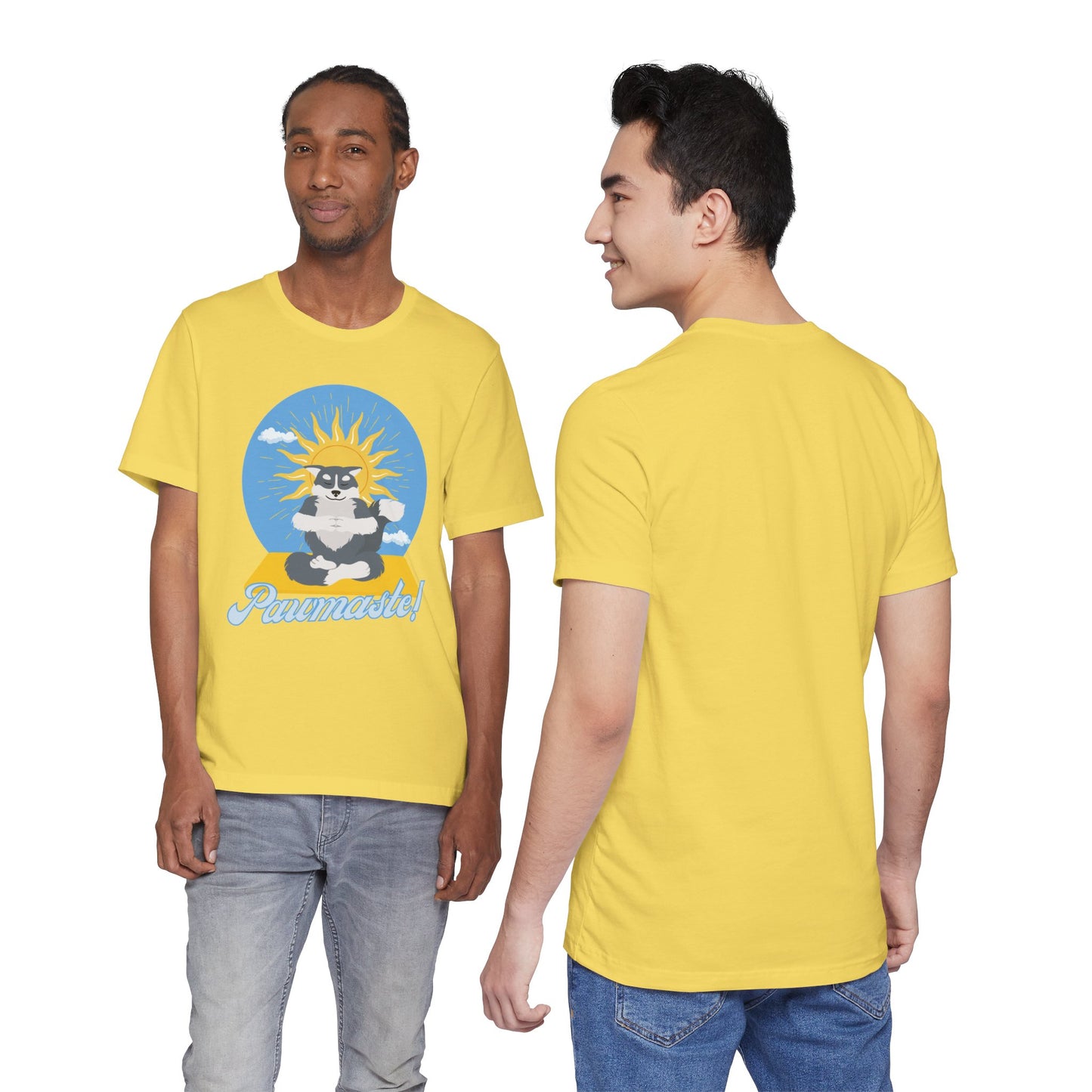 Pawmaste Happy Husky Puppy Yoga Shirt Unisex Classic Tee