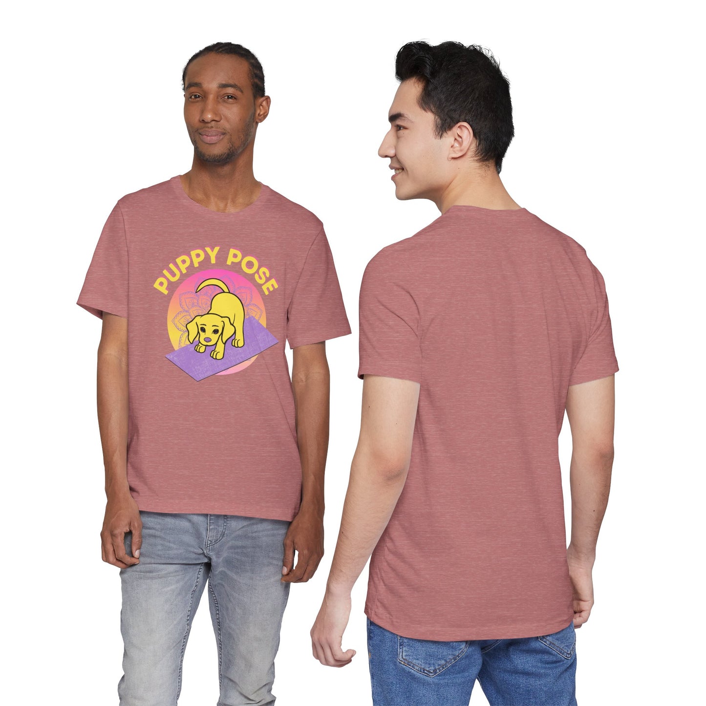 Pawmaste Happy Husky Puppy Yoga Shirt Unisex Classic Tee