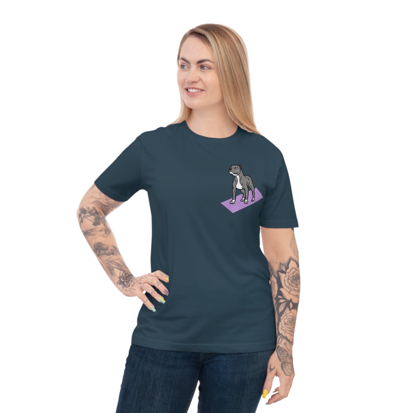 Rescue Puppy Yoga Mat Pit Bull Graphic Tshirt
