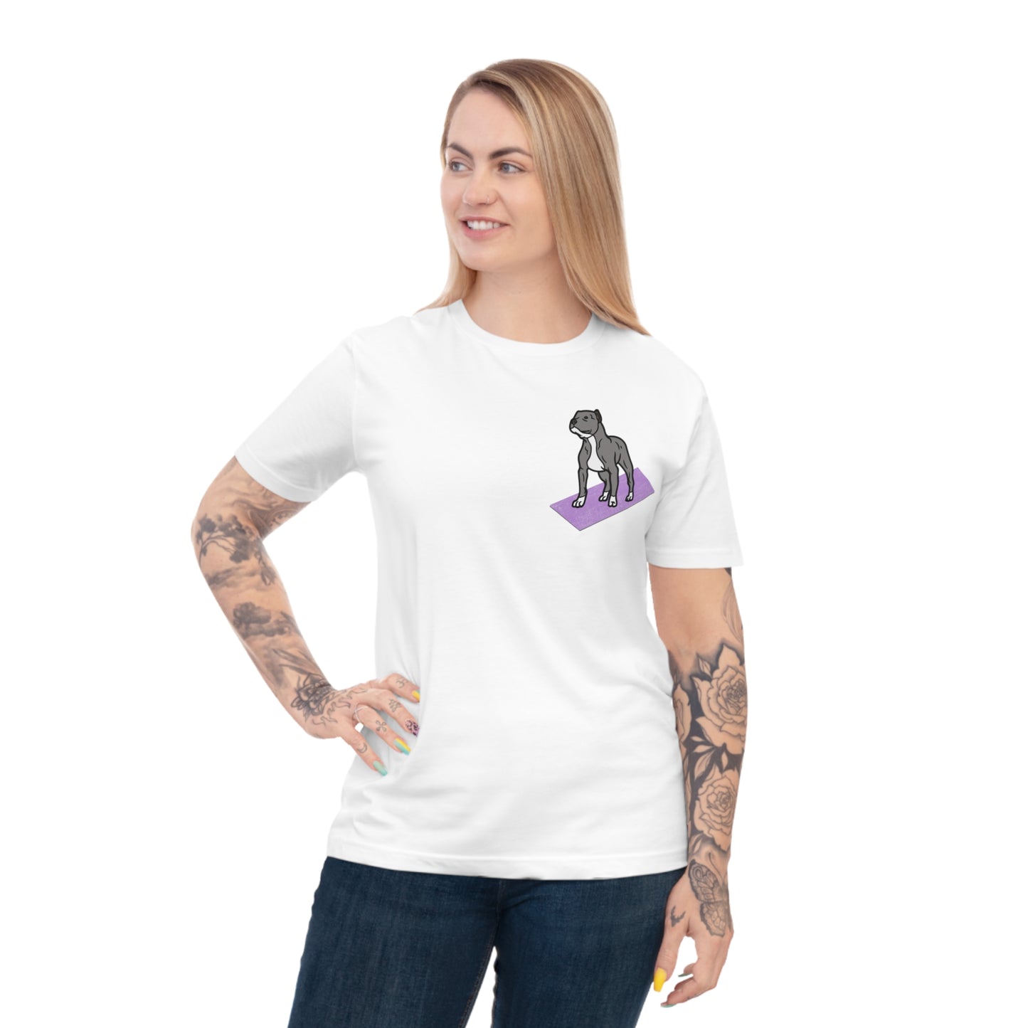 Rescue Puppy Yoga Mat Pit Bull Graphic Tshirt