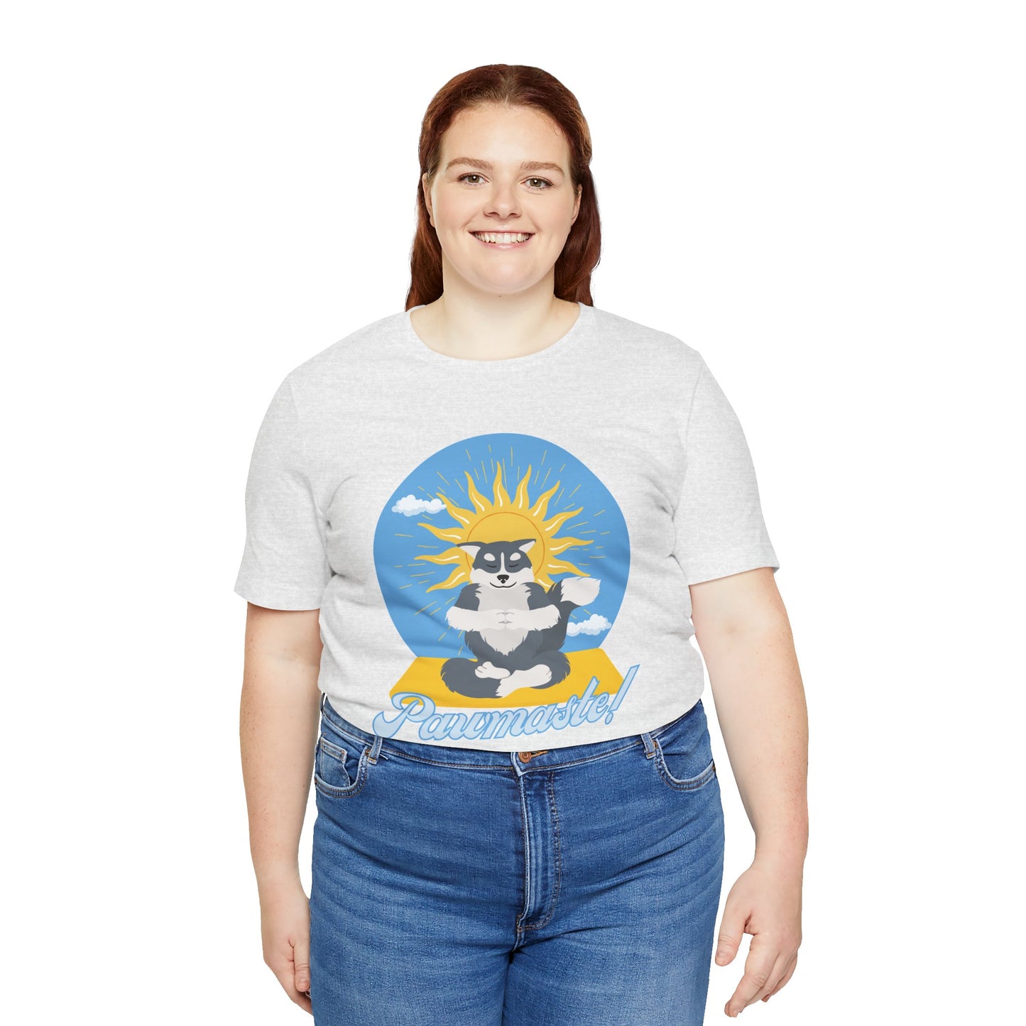 Pawmaste Happy Husky Puppy Yoga Shirt Unisex Classic Tee