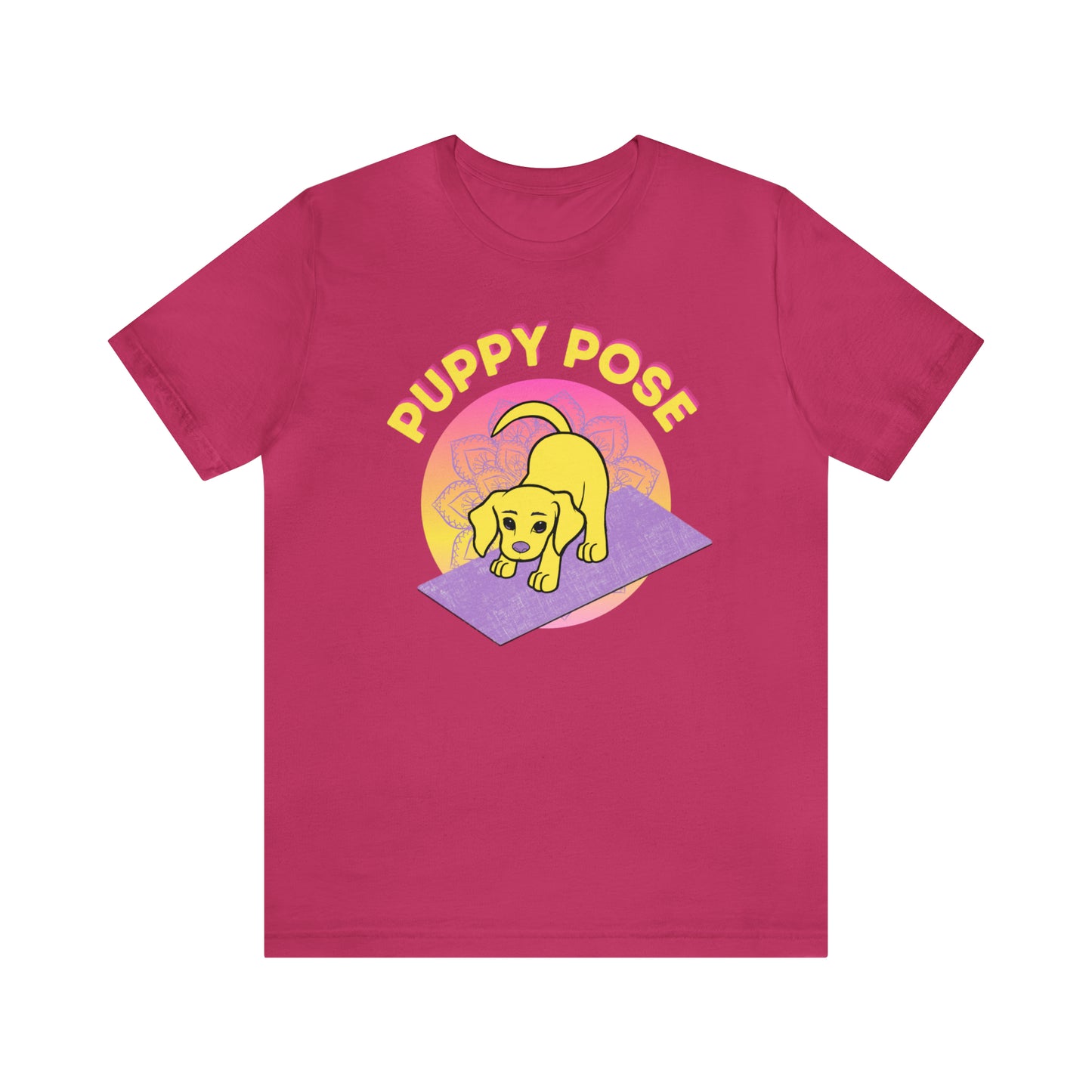 Puppy Pose with Yogi the Rescue Puppy Yoga Mascot Unisex Classic Tee