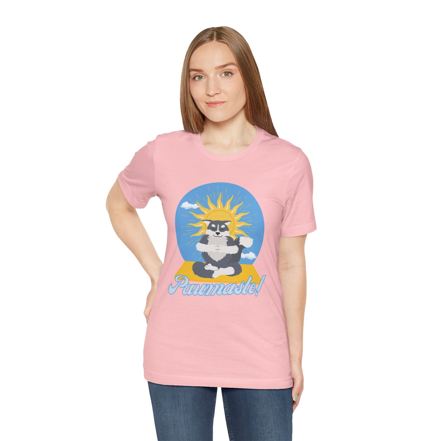 Pawmaste Happy Husky Puppy Yoga Shirt Unisex Classic Tee