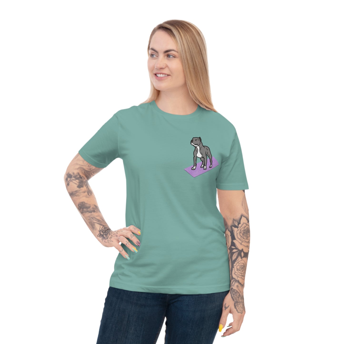 Rescue Puppy Yoga Mat Pit Bull Graphic Tshirt